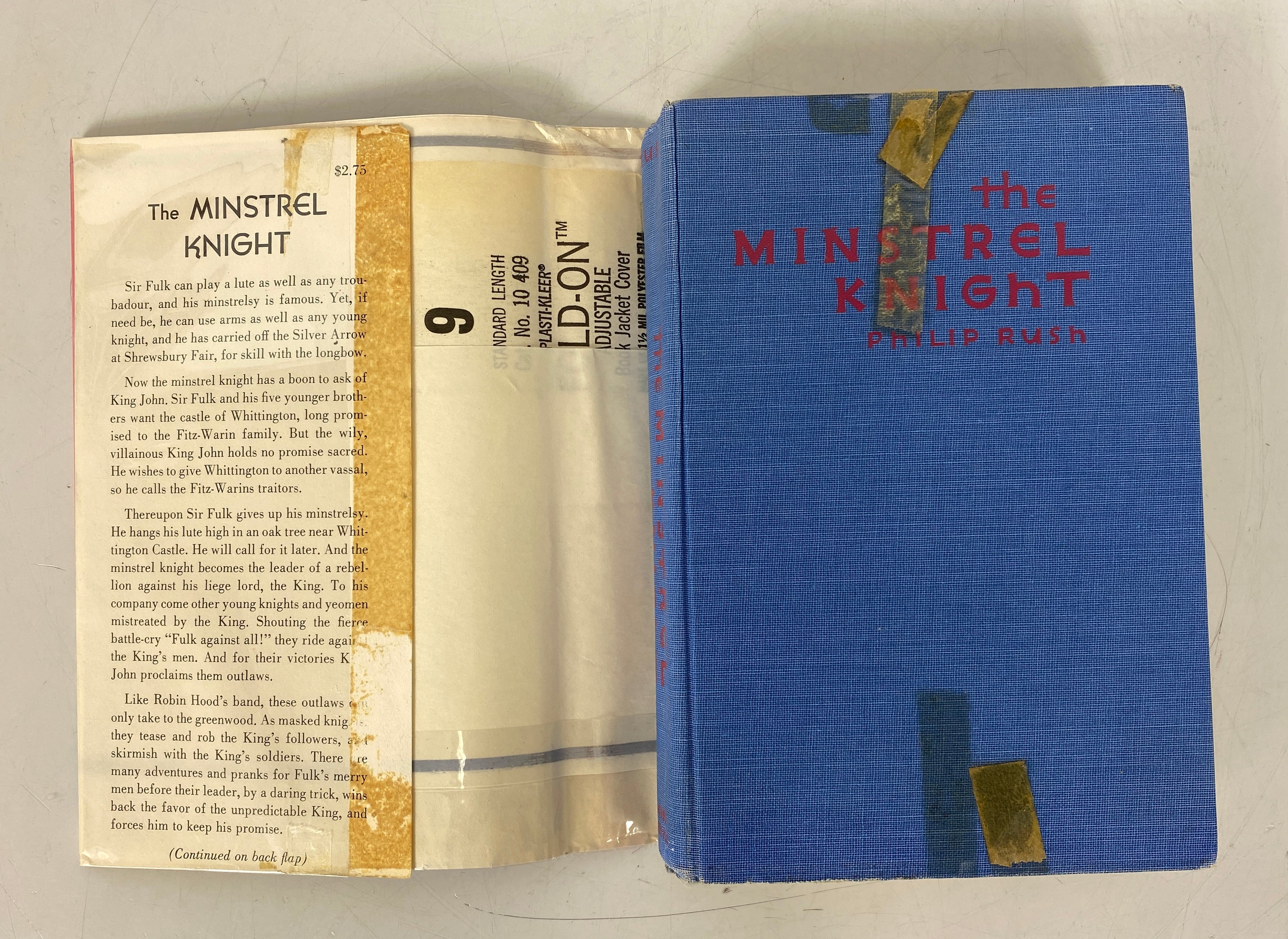 The Minstrel Knight by Philip Rush 1955 Bobbs-Merrill HCDJ Ex-Library