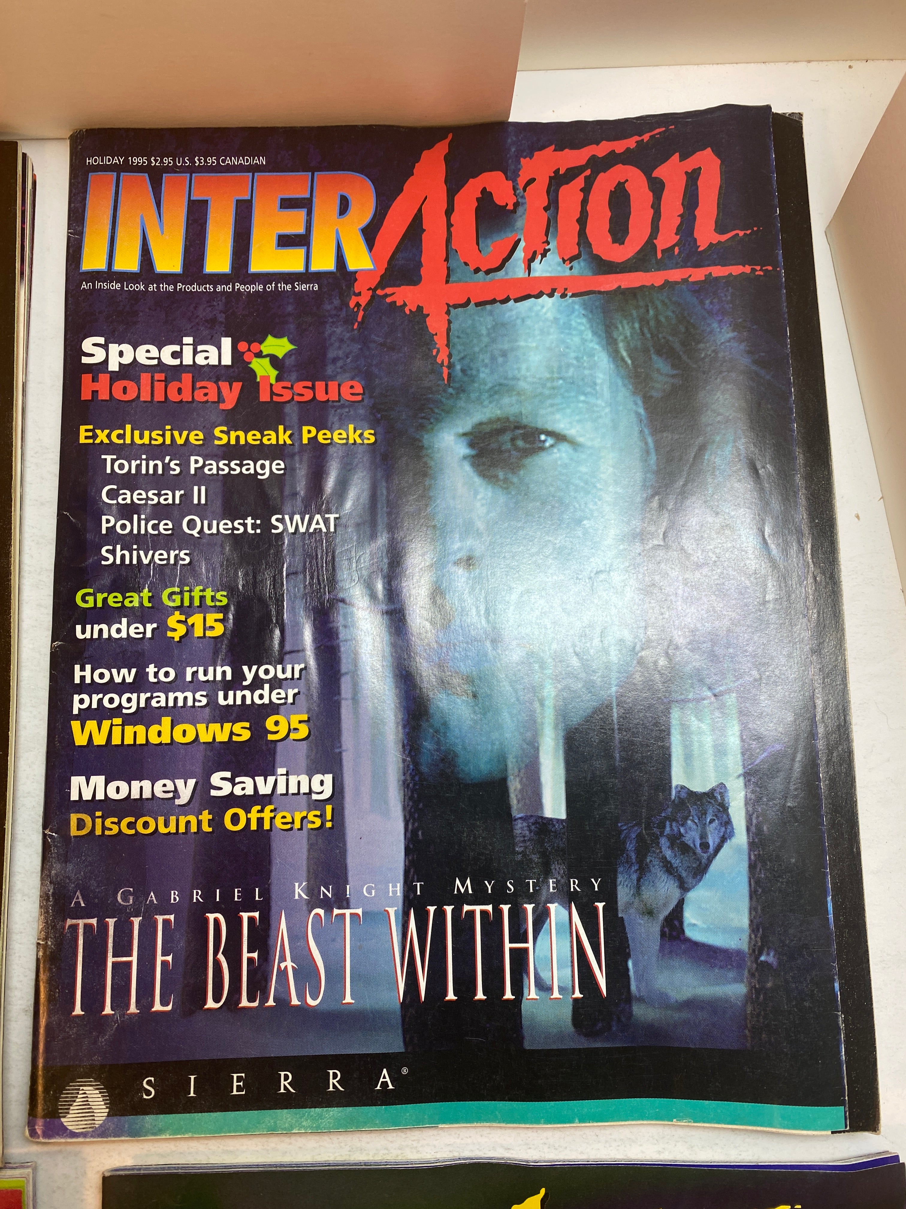 Lot of 6 InterAction Vintage Sierra PC Gaming Magazine 1995-1997