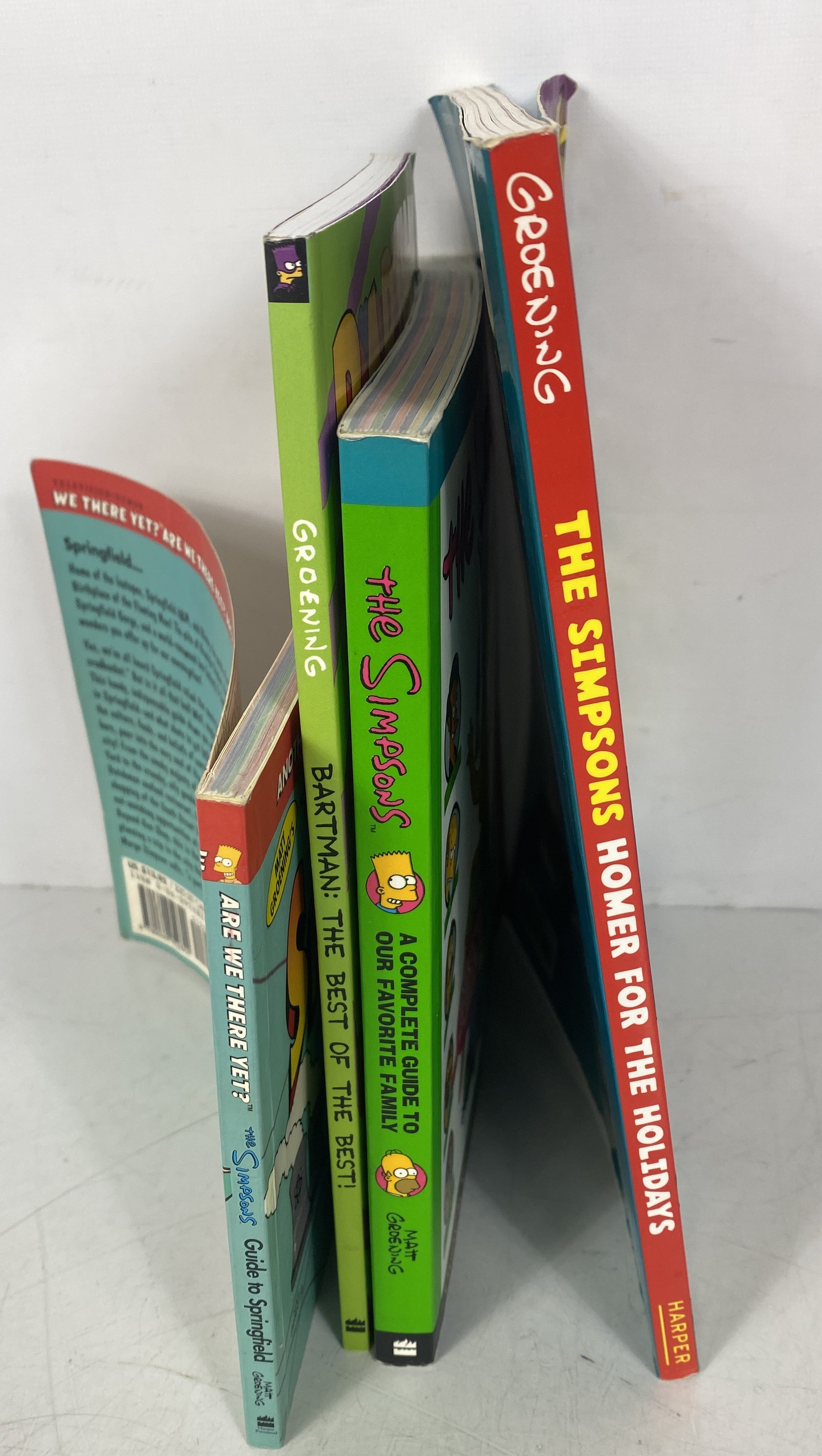 The Simpsons Book lot of 4 Paperback Cartoon Books SC