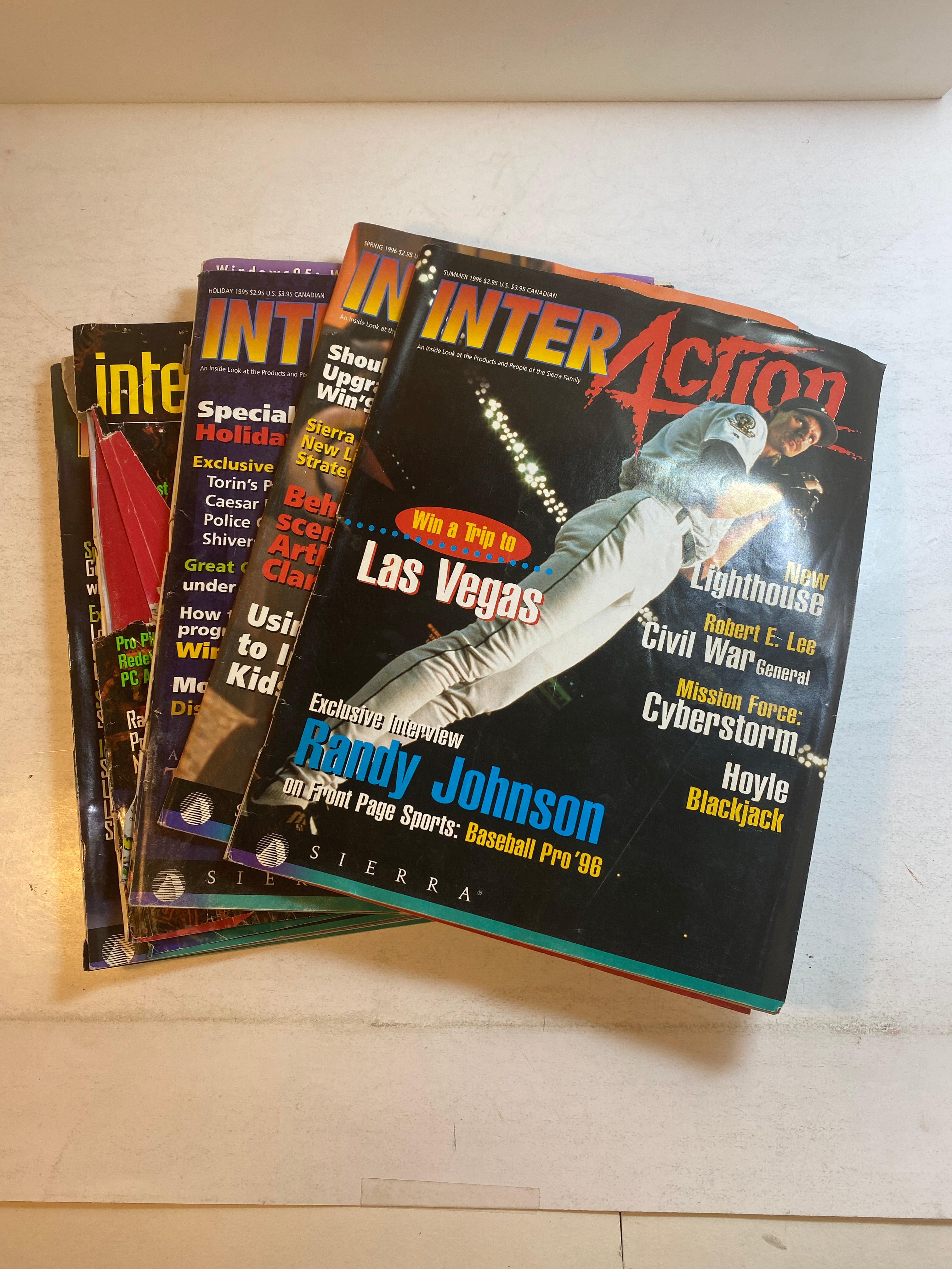 Lot of 6 InterAction Vintage Sierra PC Gaming Magazine 1995-1997