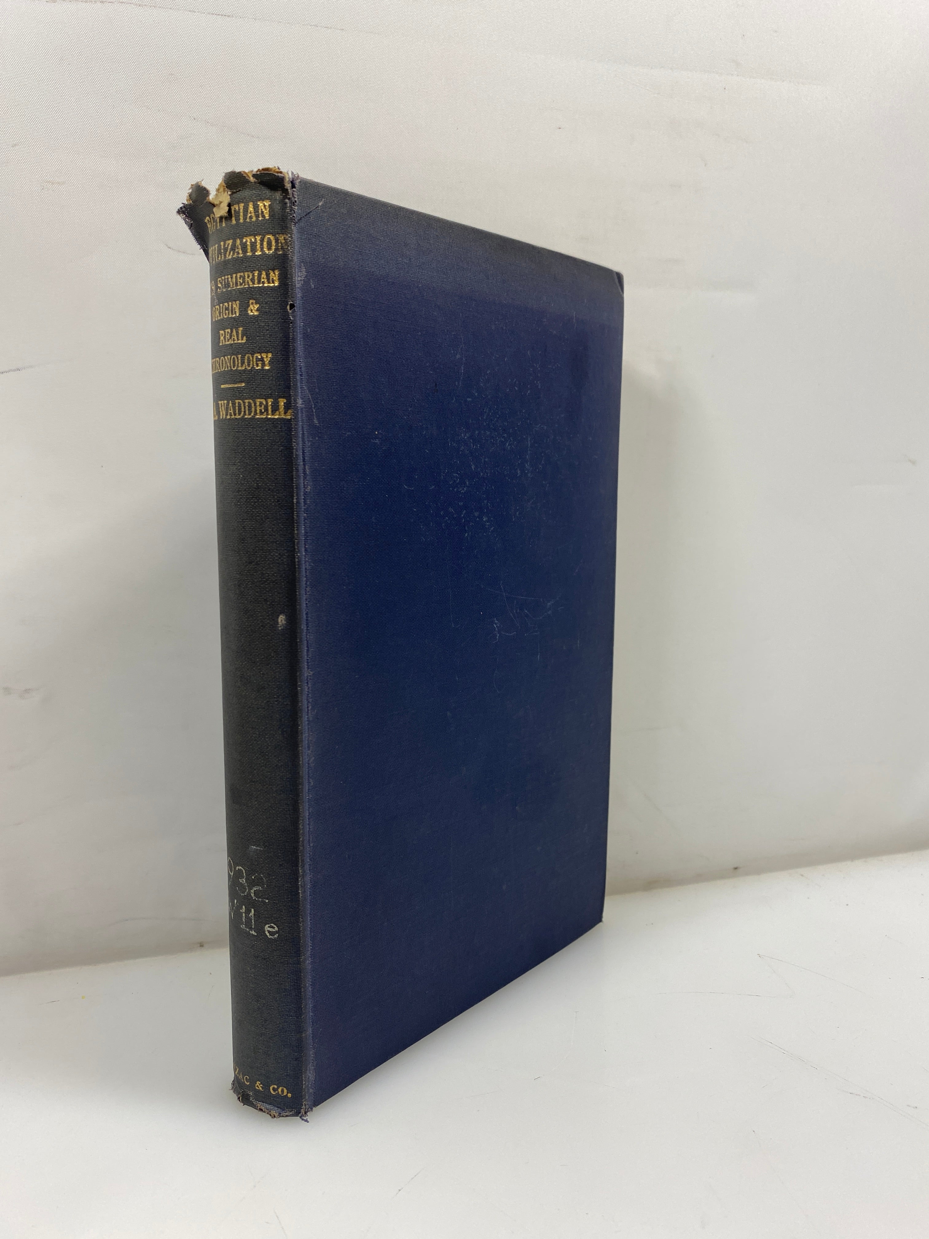 Egyptian Civilization its Sumerian Origin & Real Chronology Ex-library 1930 HC