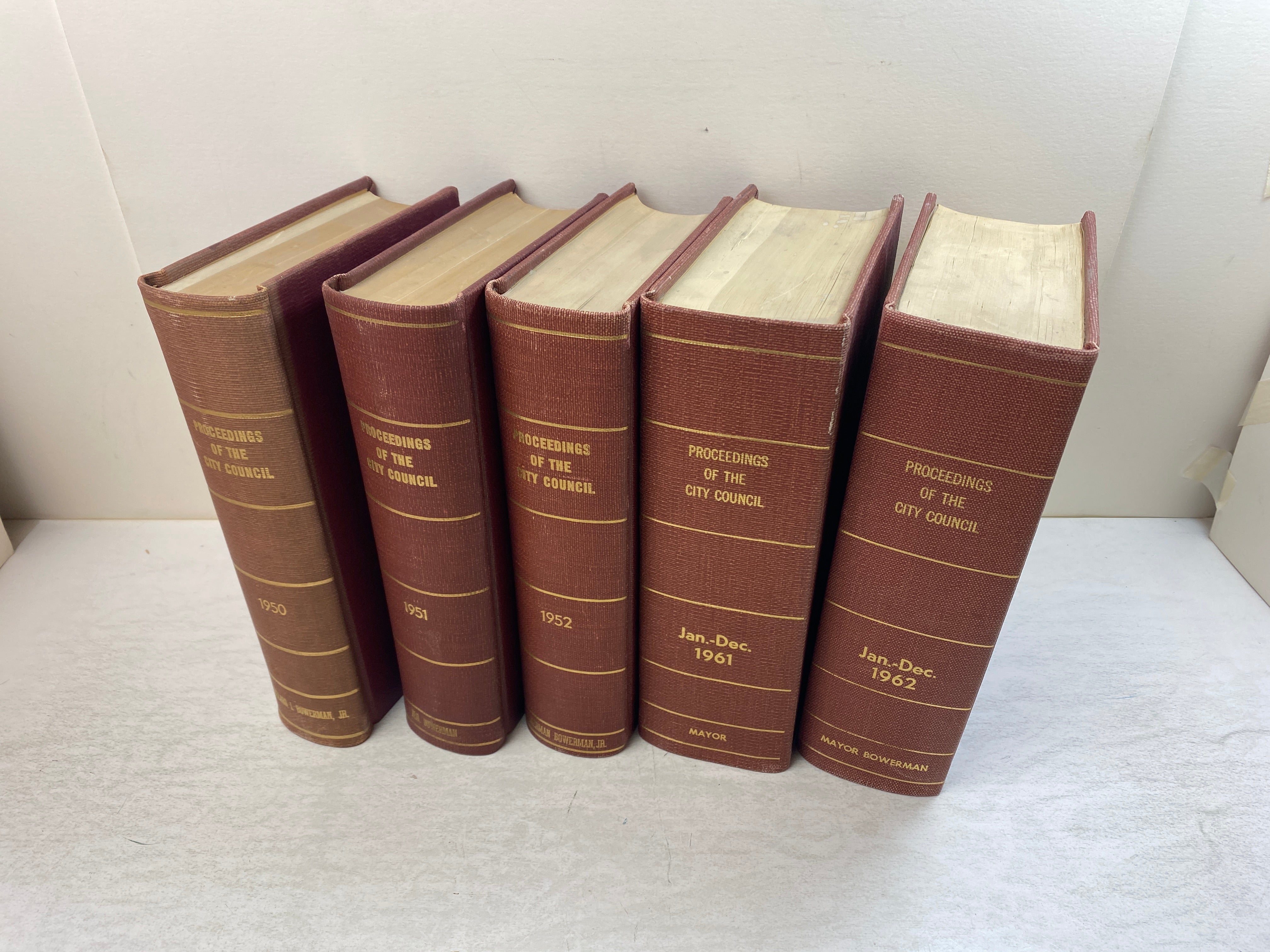 Lot of 5 City of Lansing Proceedings of City Council 1950-1962