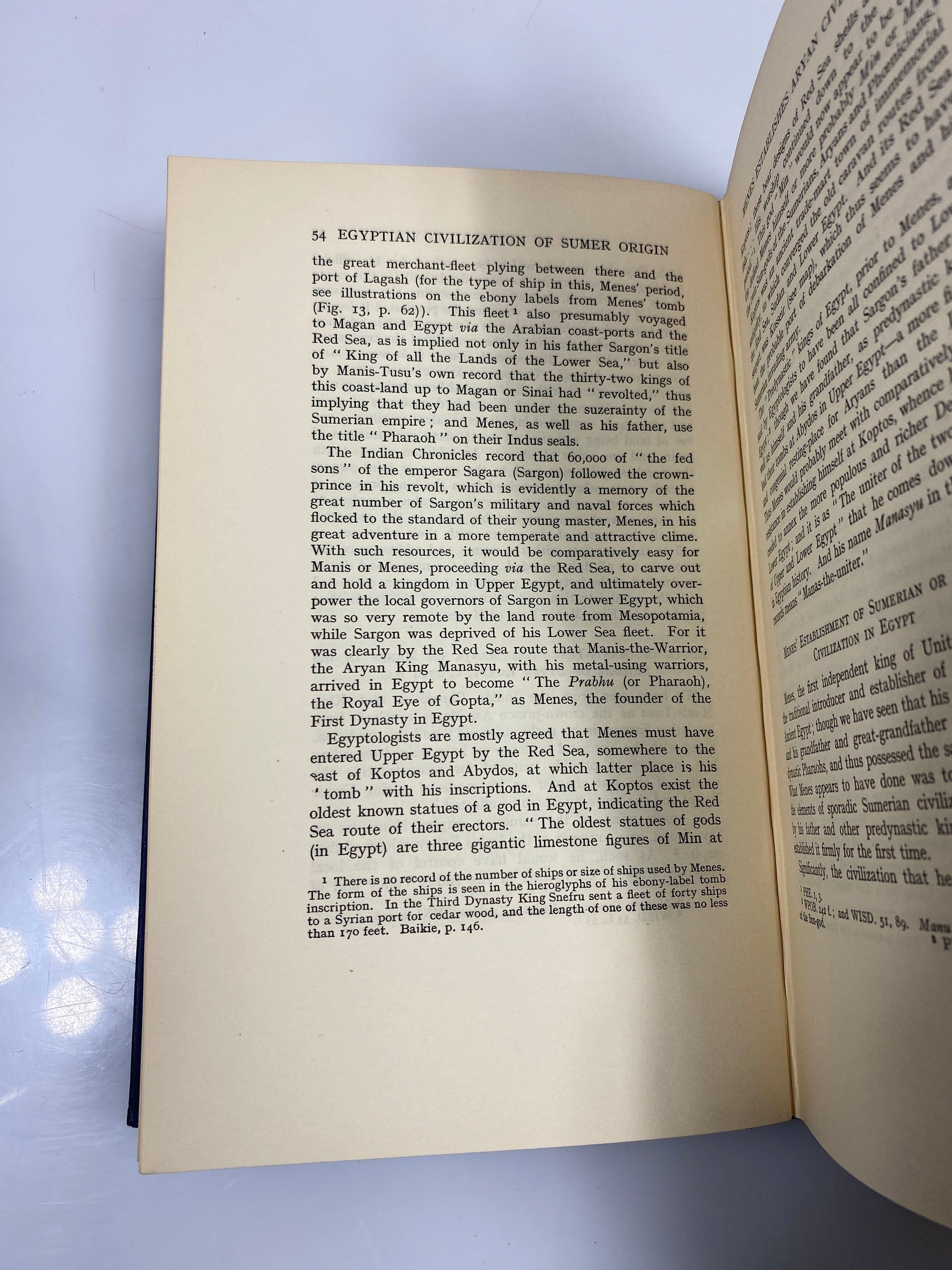 Egyptian Civilization its Sumerian Origin & Real Chronology Ex-library 1930 HC