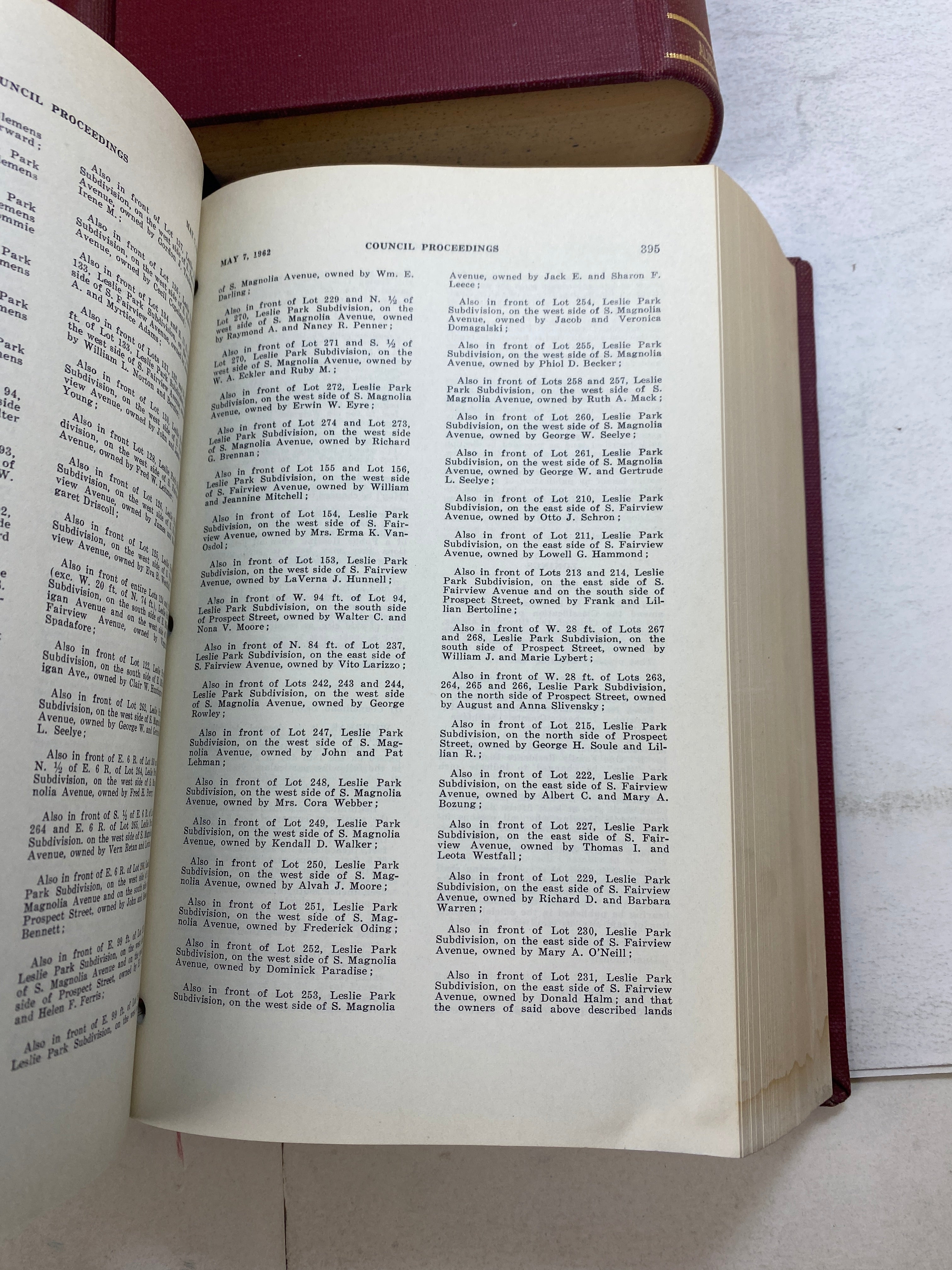 Lot of 5 City of Lansing Proceedings of City Council 1950-1962