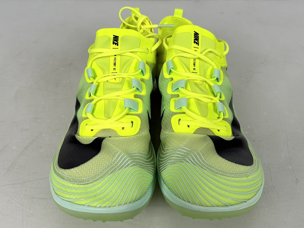 Nike Volt Green Zoom Victory XC 5 Track & Field Distance Spikes Men's Size 8