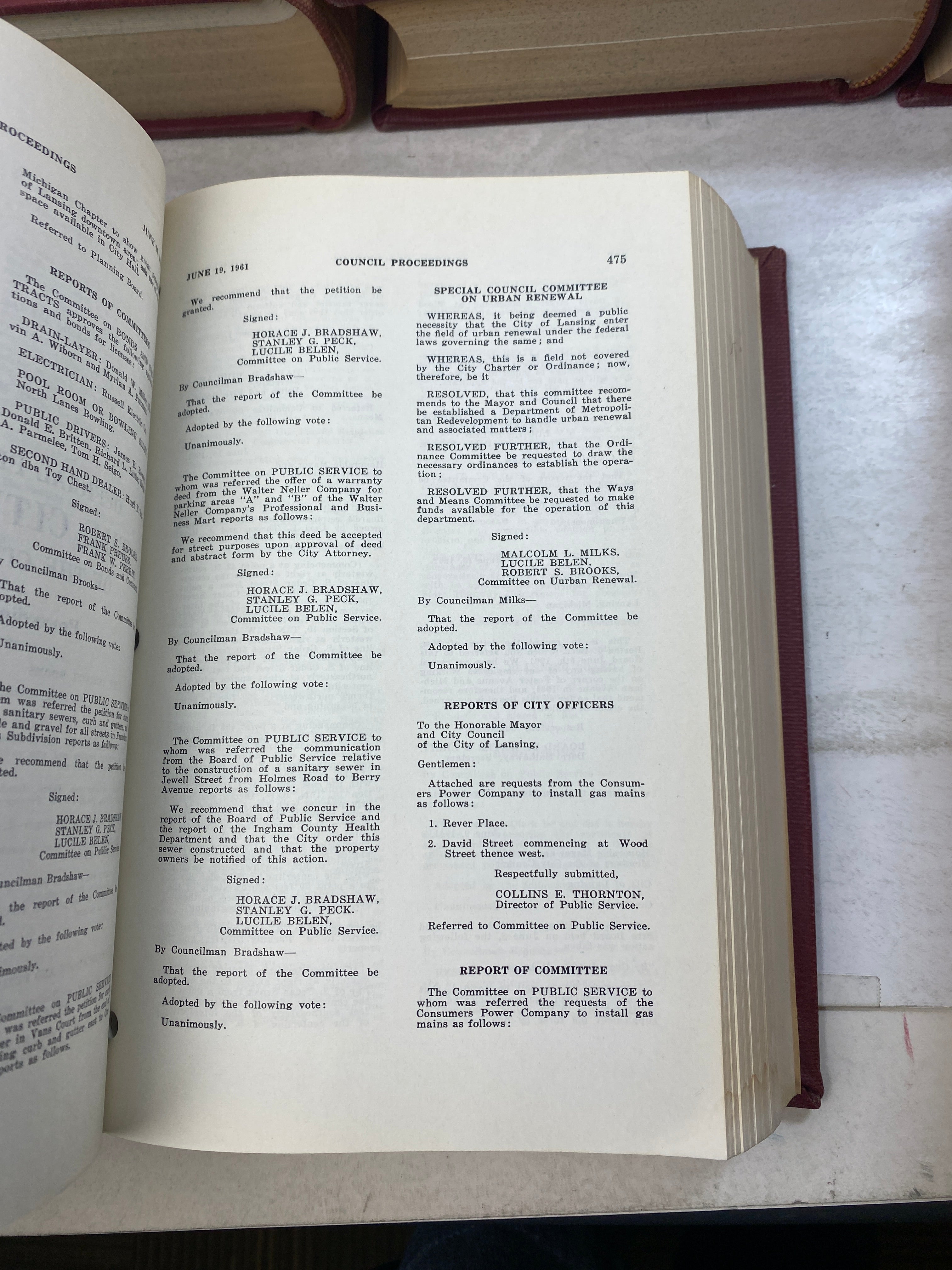 Lot of 5 City of Lansing Proceedings of City Council 1950-1962