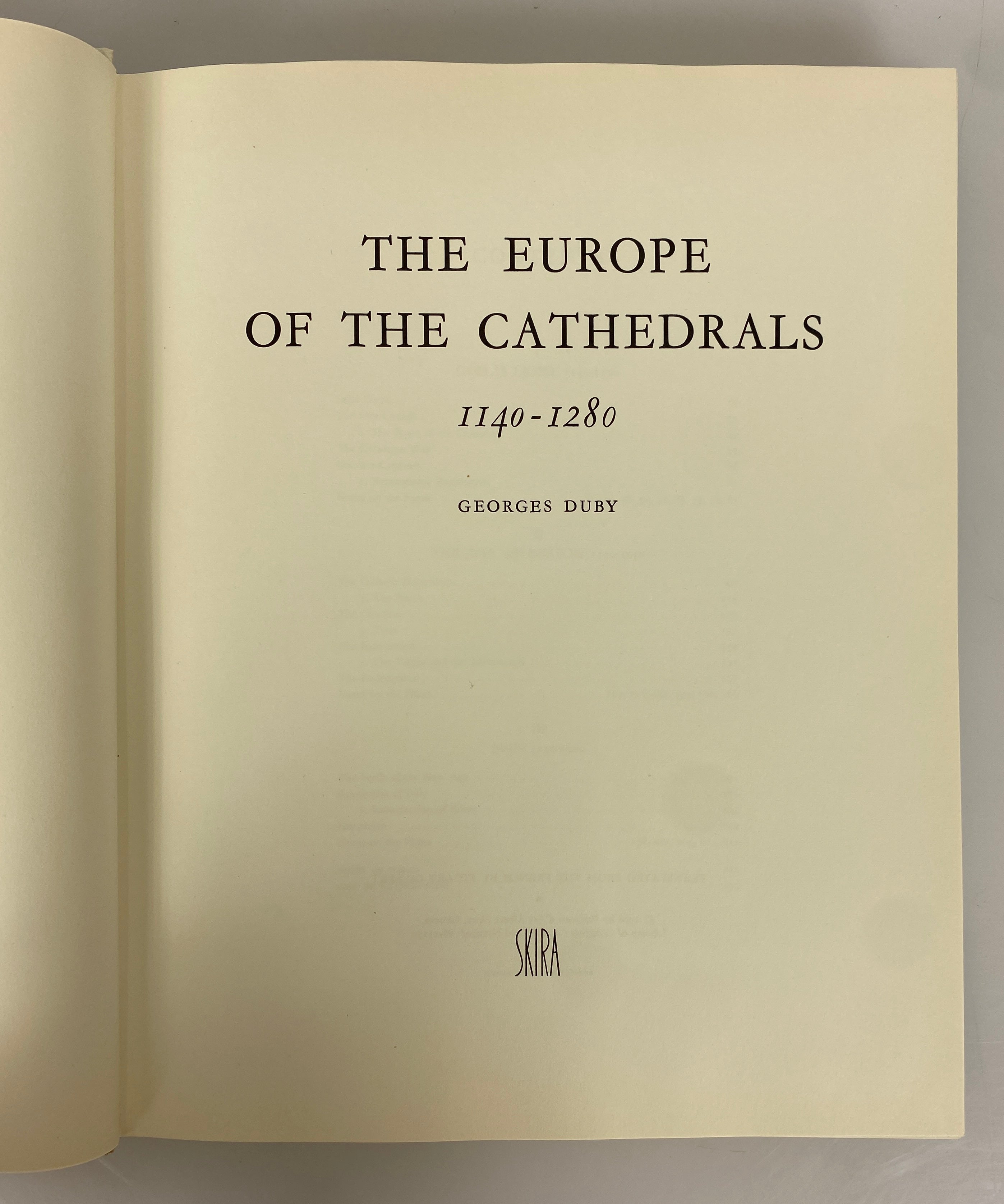 The Europe of the Cathedrals 1140-1280 Georges Duby 1966 HC DJ