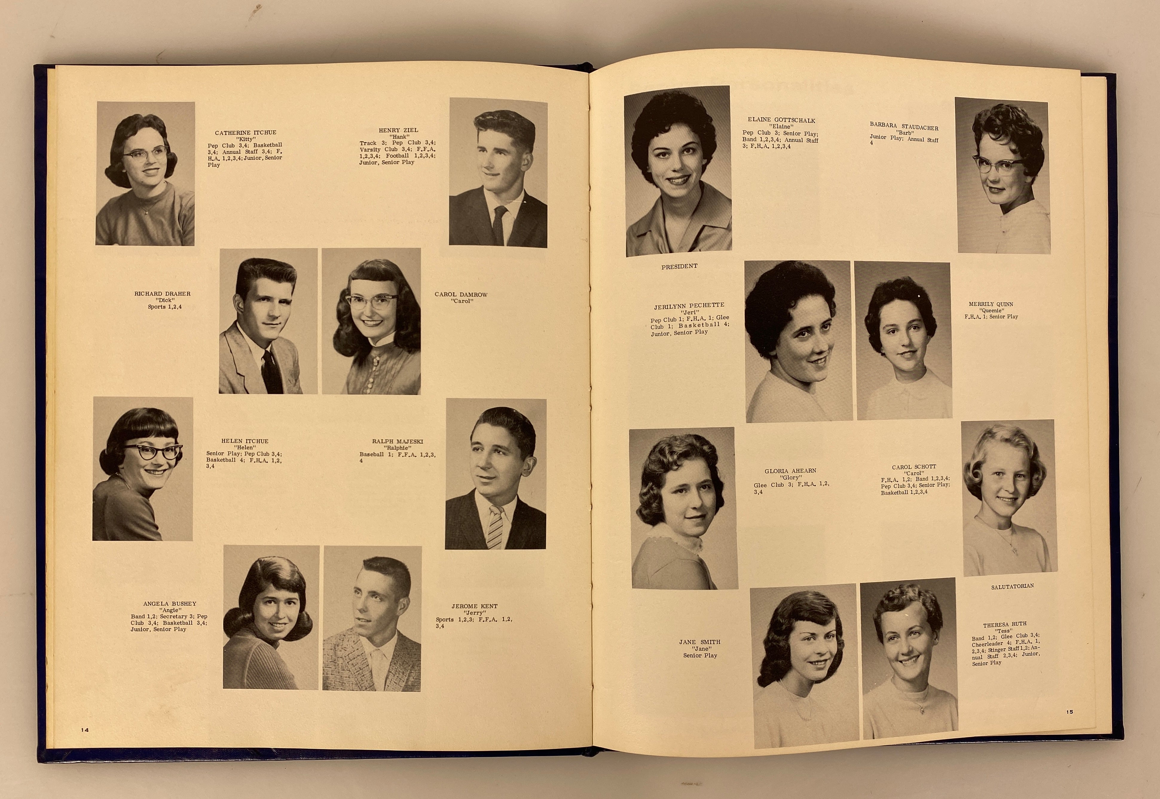 1960 North Huron High School Yearbook "Beeline" Kinde Michigan HC