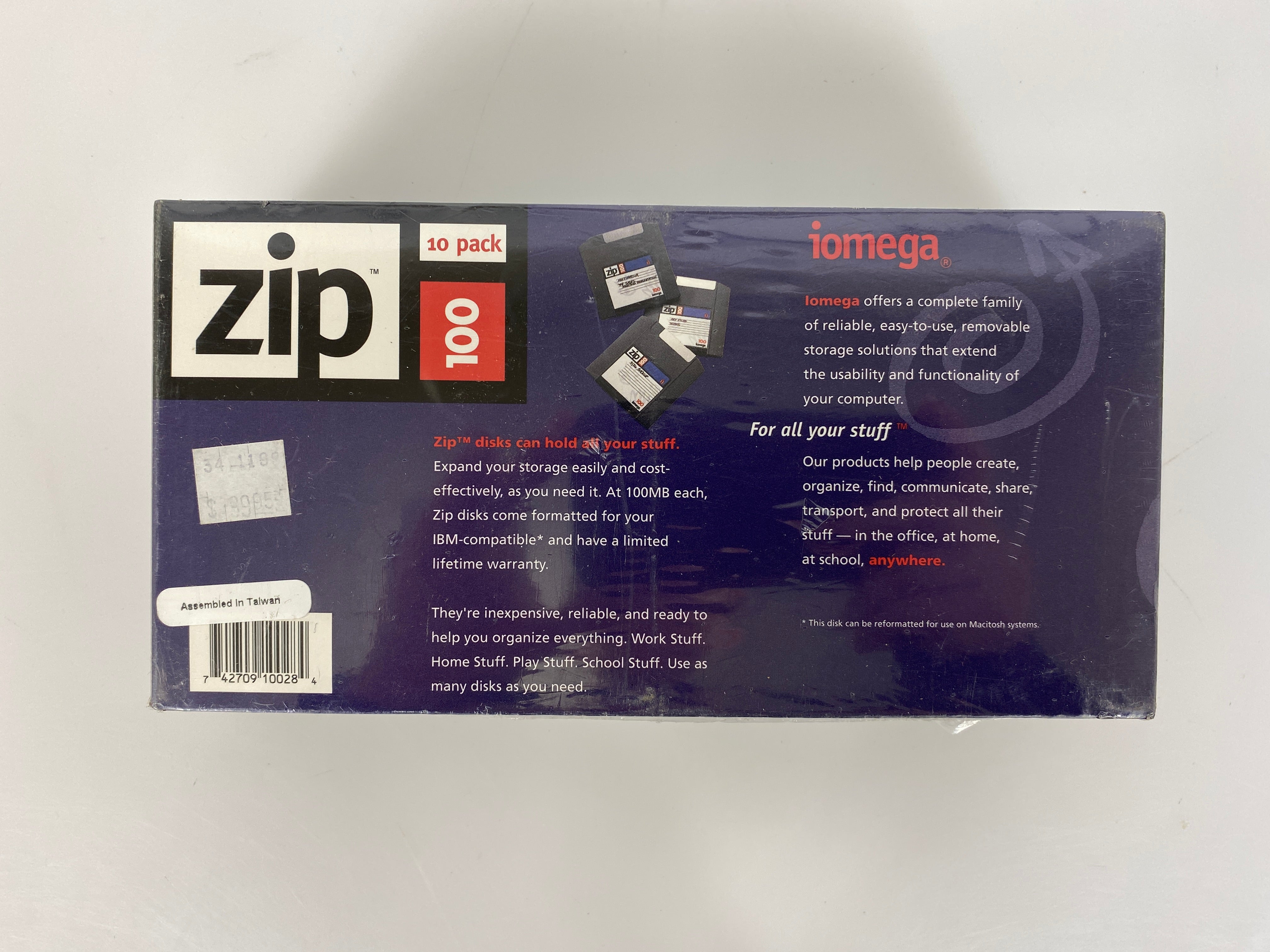 iOmega Zip 100MB Zip Disks 10-Pack *New*
