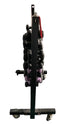 Black Wheeled Weight Rack