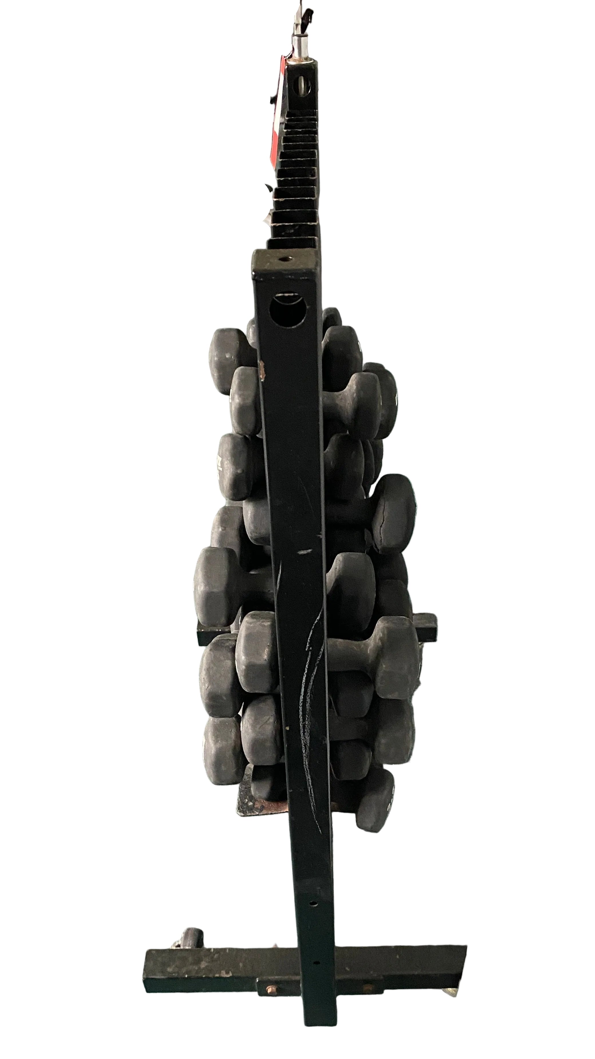 Black Wheeled Weight Rack