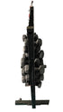 Black Wheeled Weight Rack