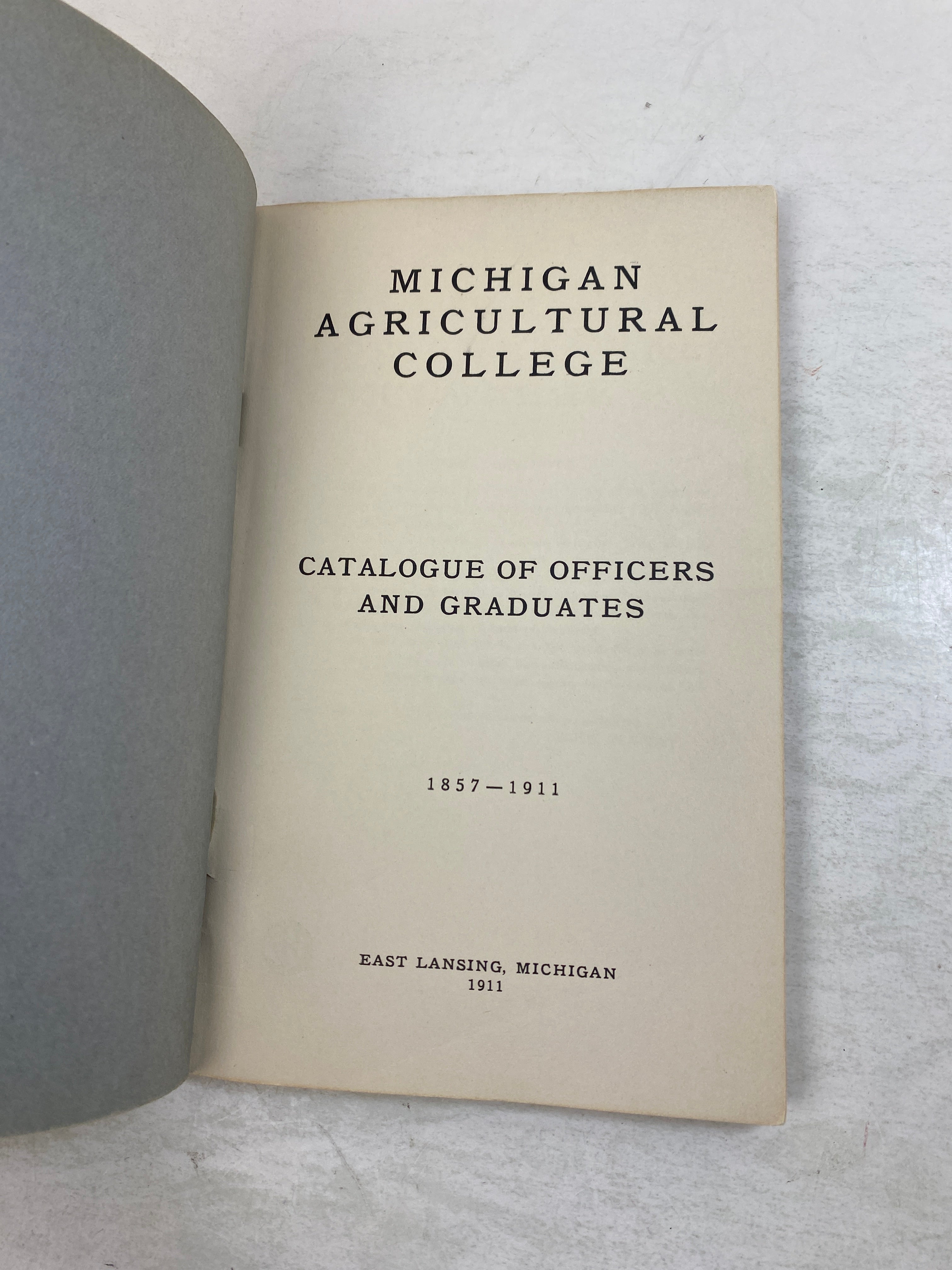 Michigan Agricultural College (MAC/MSU) Catalog of Graduates 1911