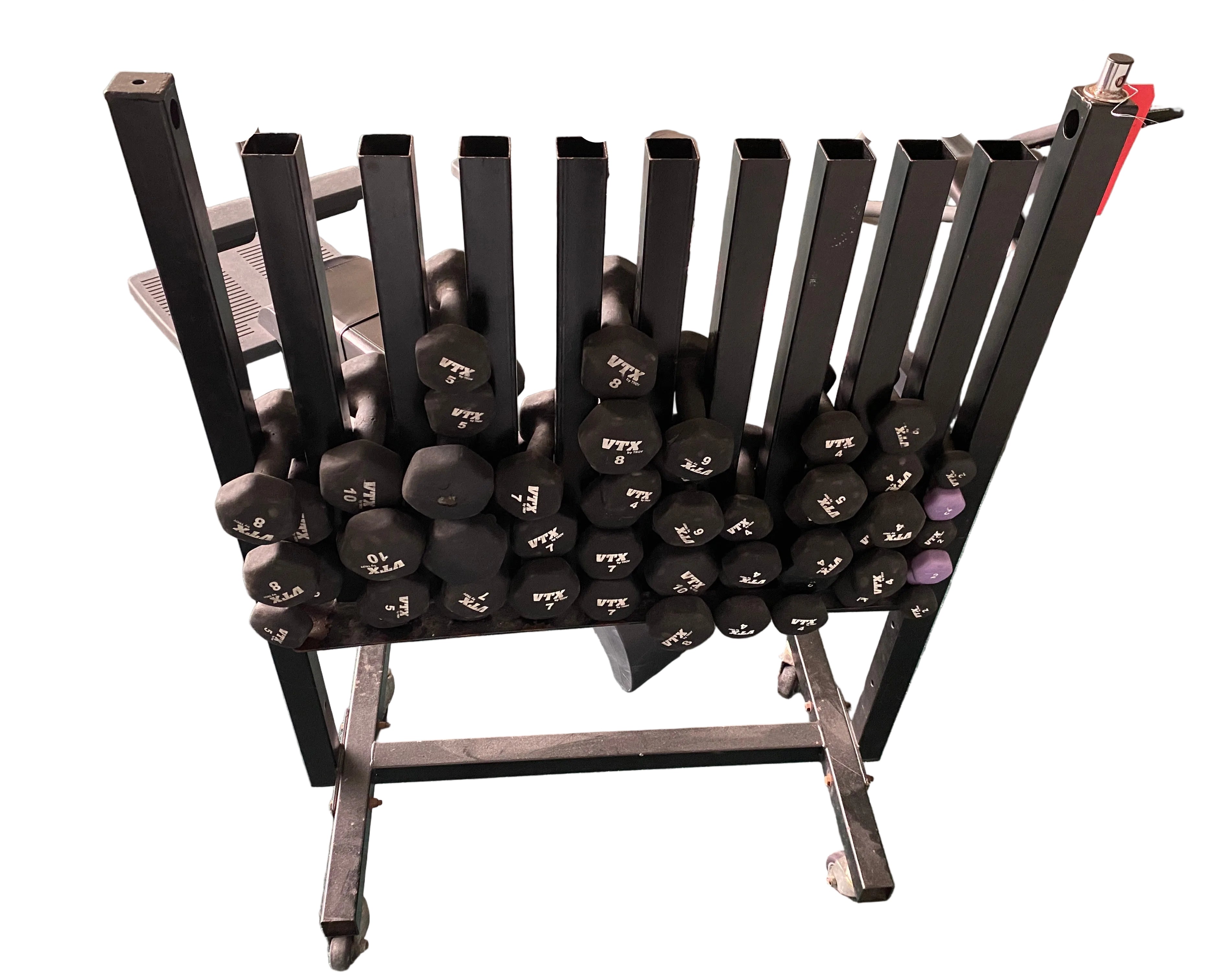 Black Wheeled Weight Rack
