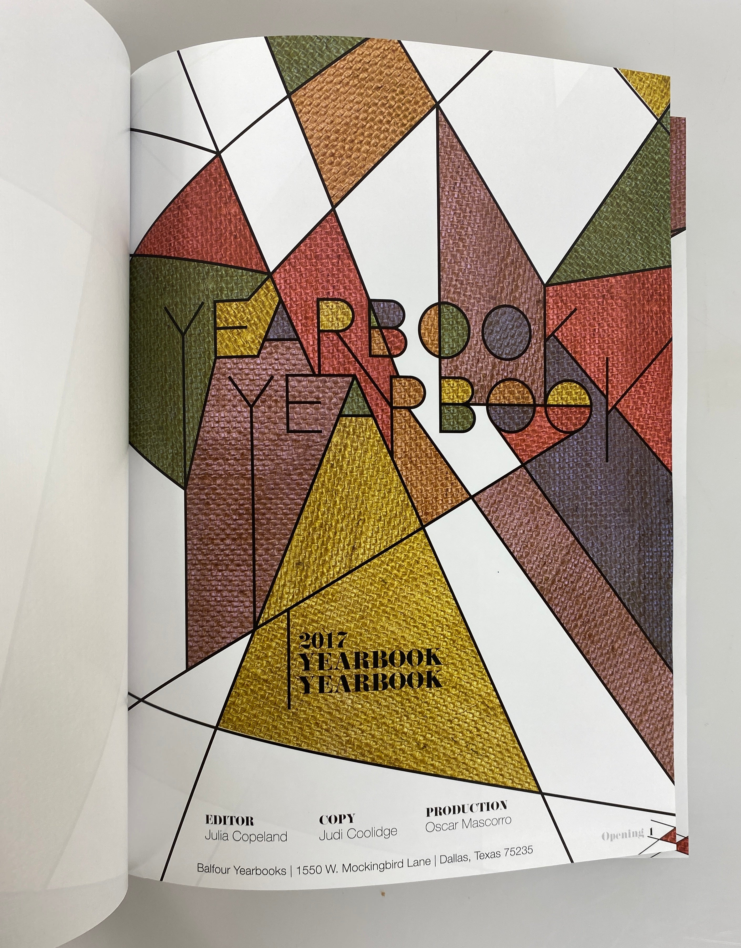 Balfour 2017 Yearbook Yearbook Planner/Designer HC