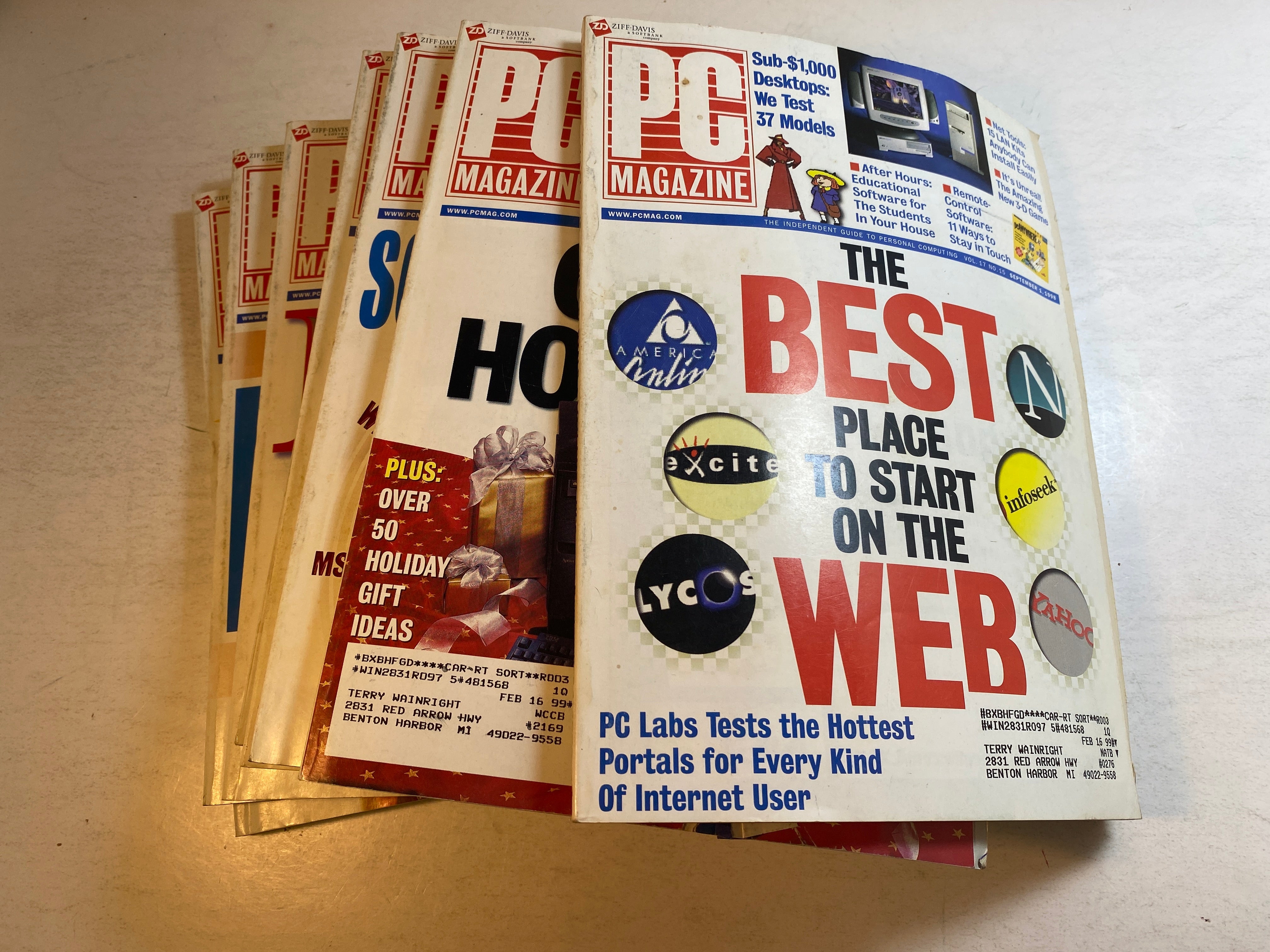 Lot of 8 Vintage PC Magazine 1998