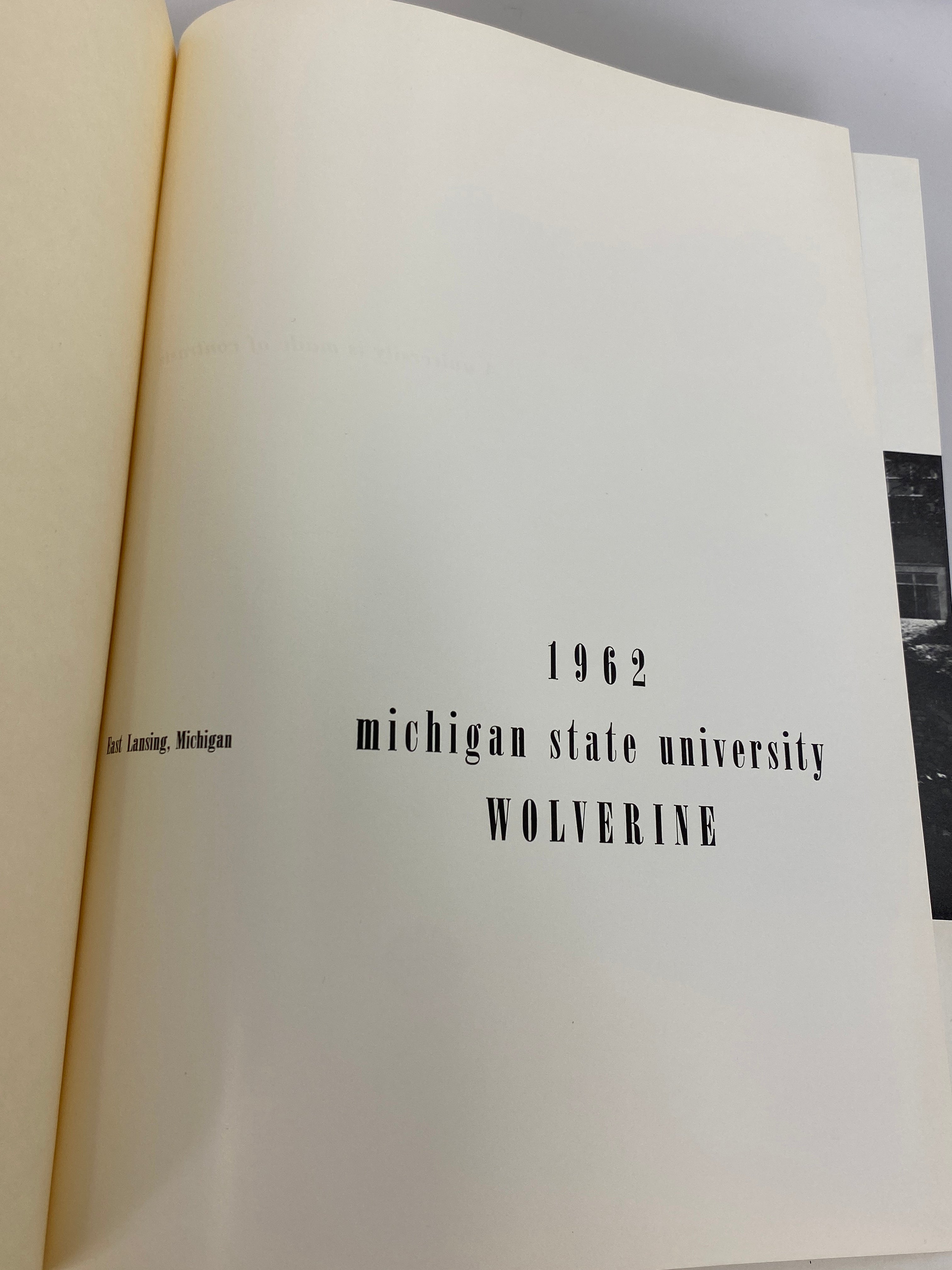 1962 Michigan State University "Wolverine" Yearbook HC