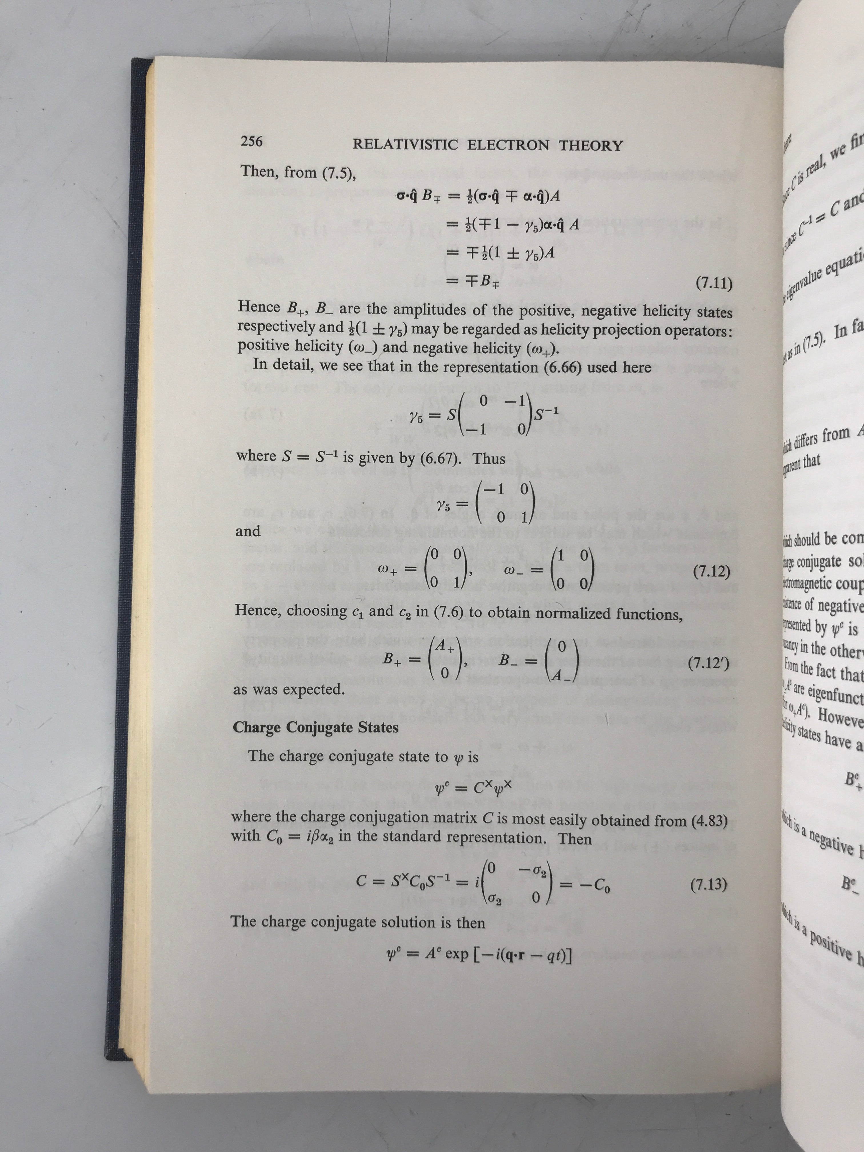 Relativistic Electron Theory by Rose 1961 HC John Wiley & Sons