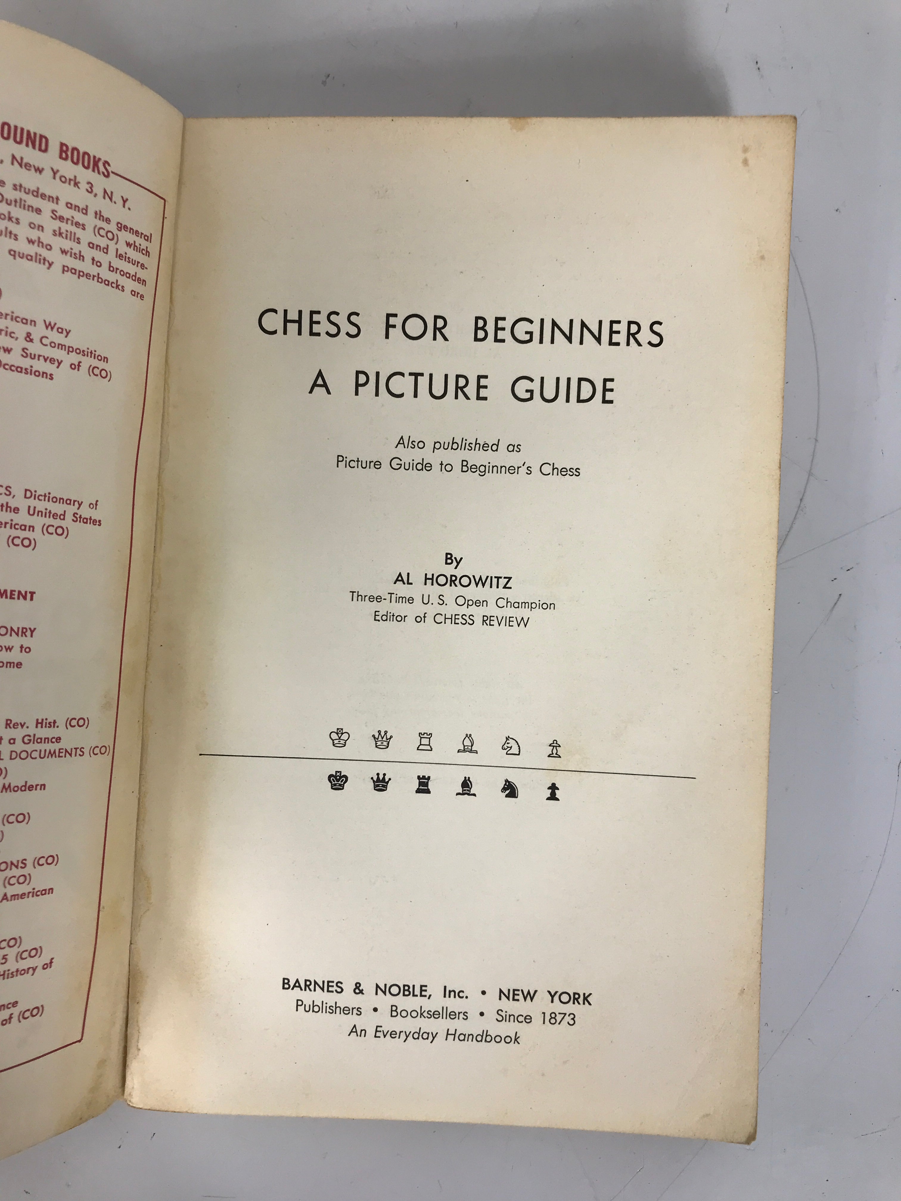 Lot of 3 Barnes & Noble Chess Handbooks 1957-1960 Vintage SC