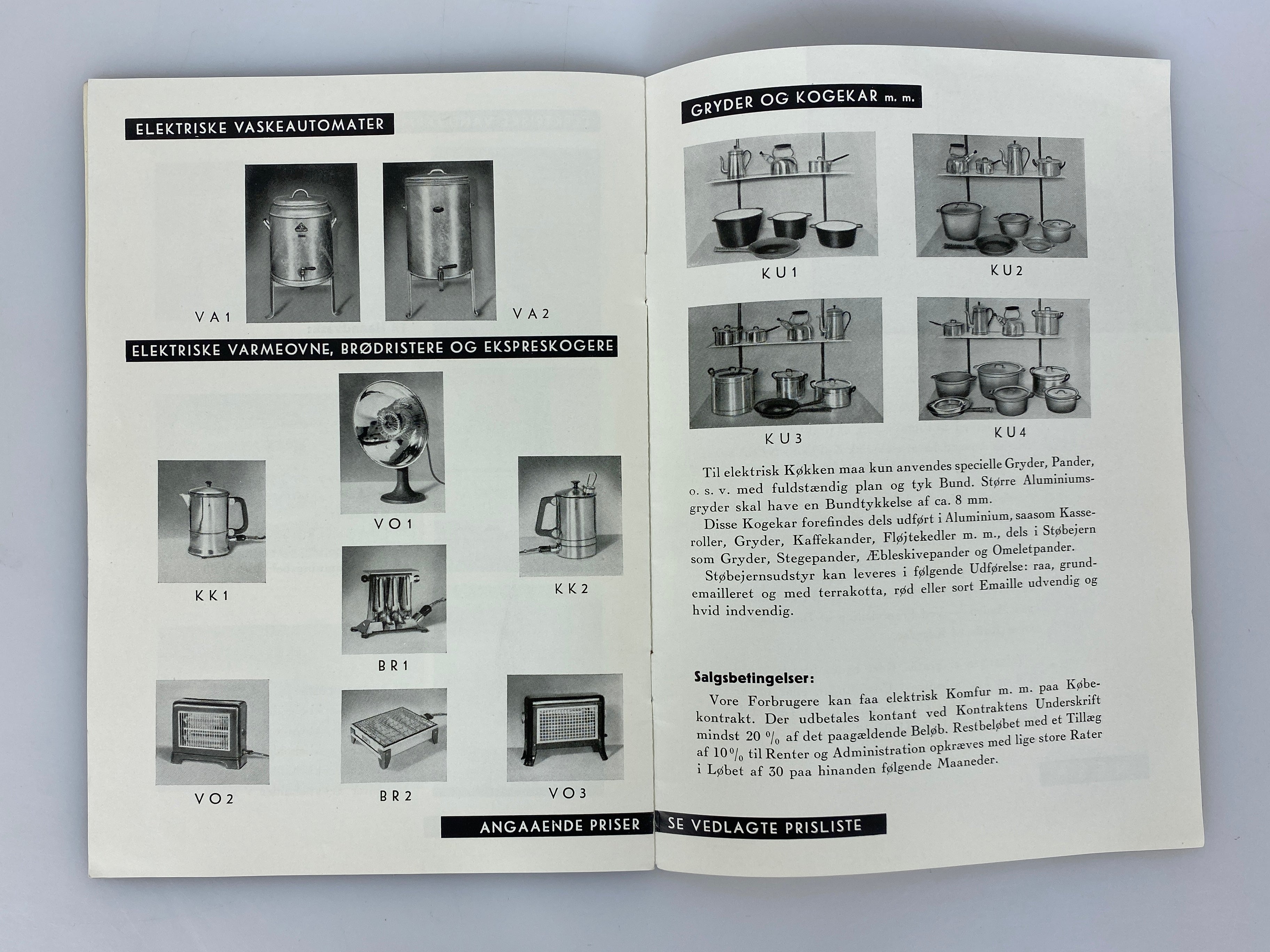 Lot of Vintage Danish "Modern Kitchen" Booklets c1930s with Price Lists SC