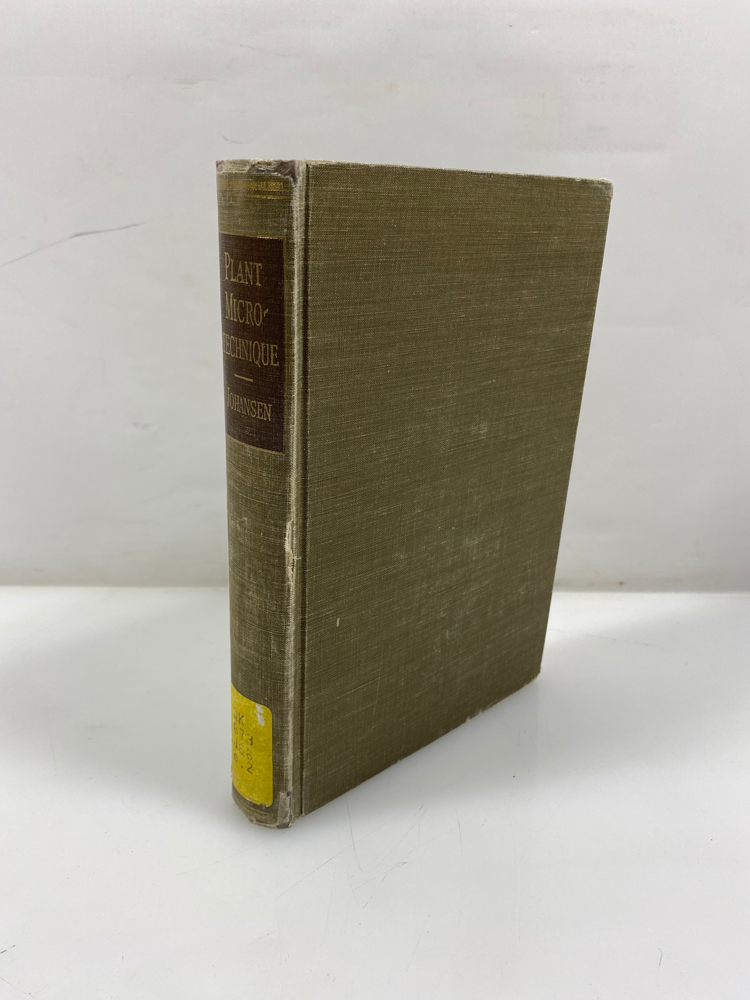 Plant Microtechnique by Johansen Ex-Library 1940 HC