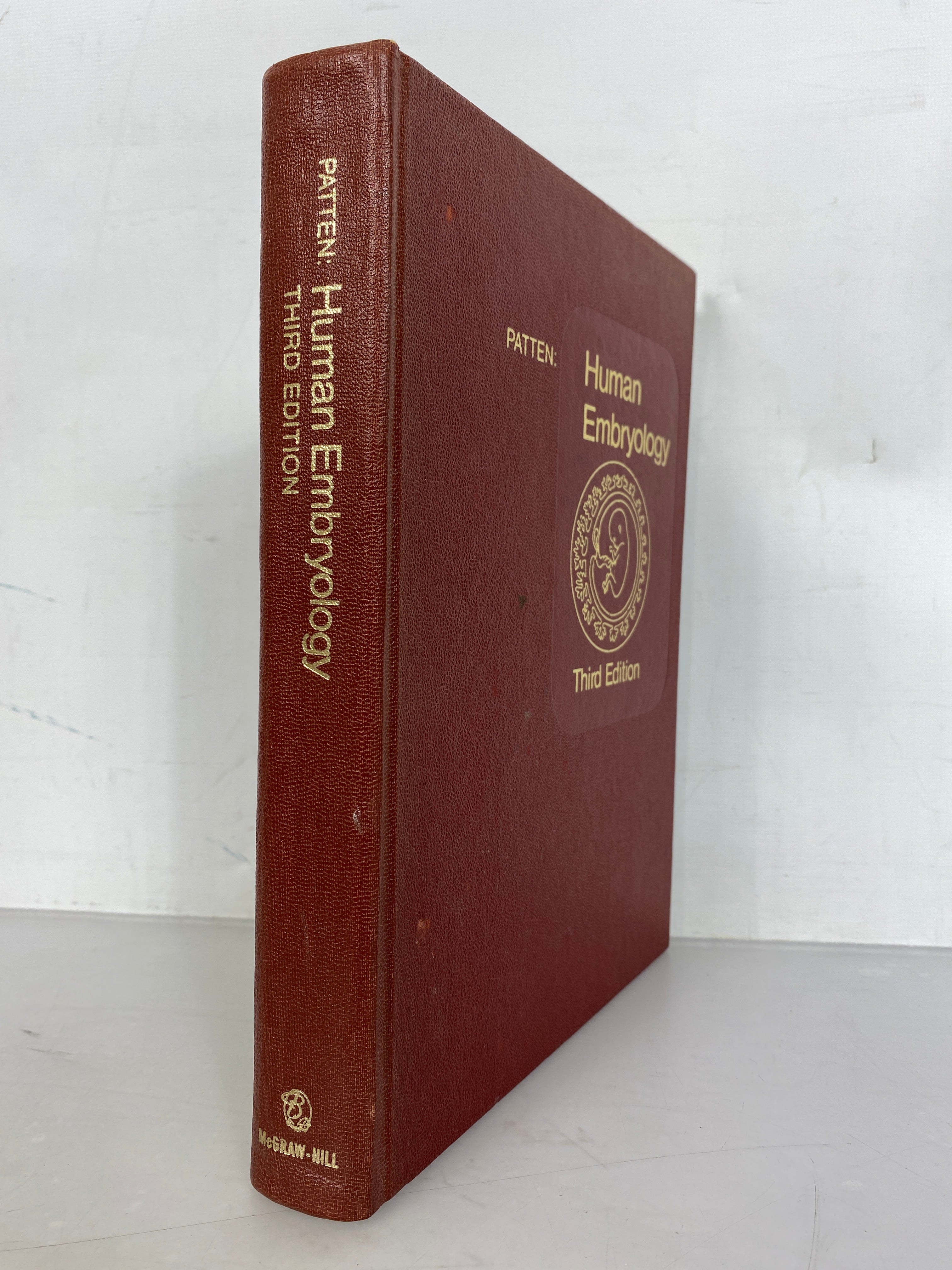 Vintage Textbook: Human Embryology by Bradley Patten Third Edition 1968 HC