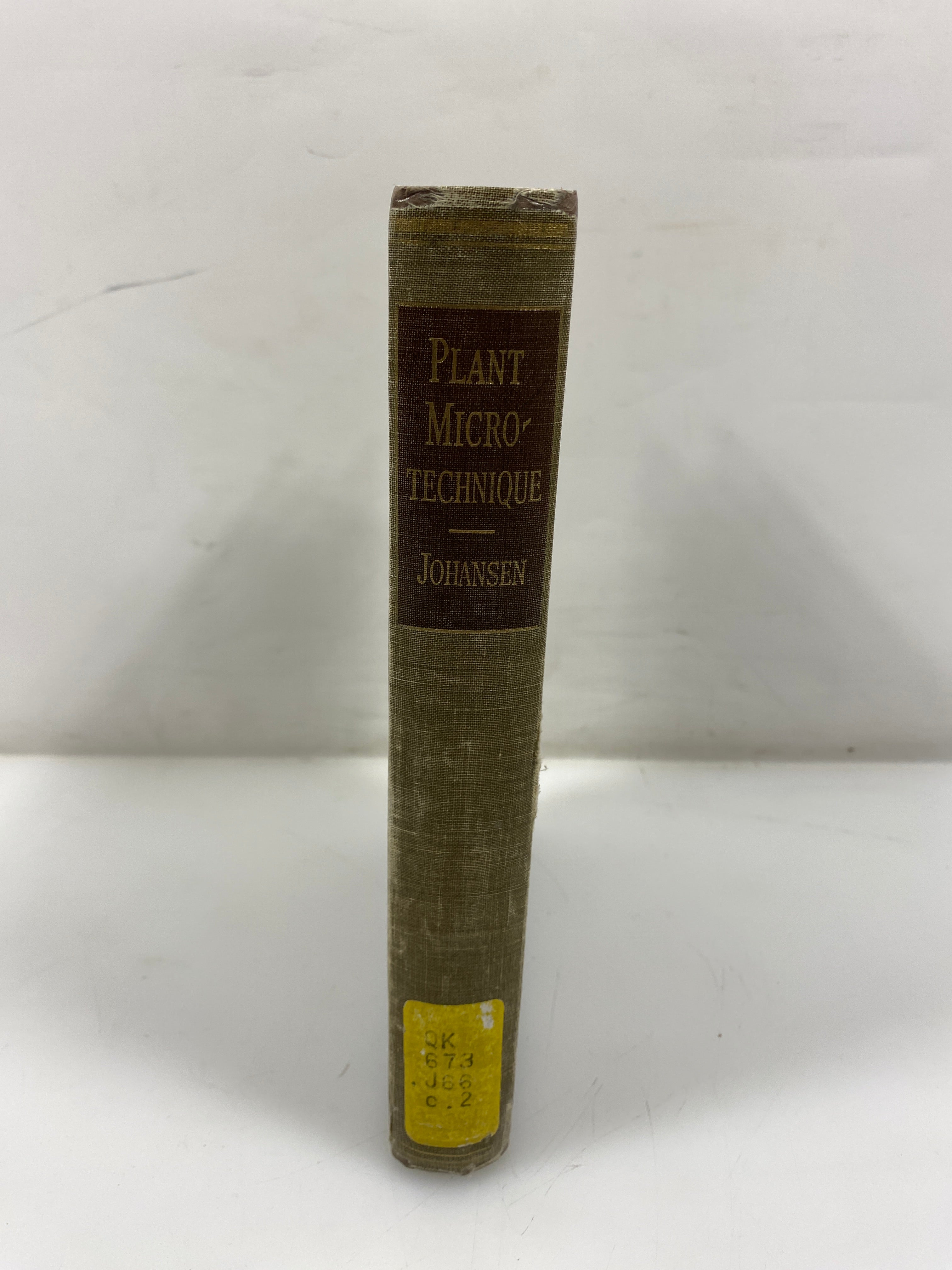 Plant Microtechnique by Johansen Ex-Library 1940 HC
