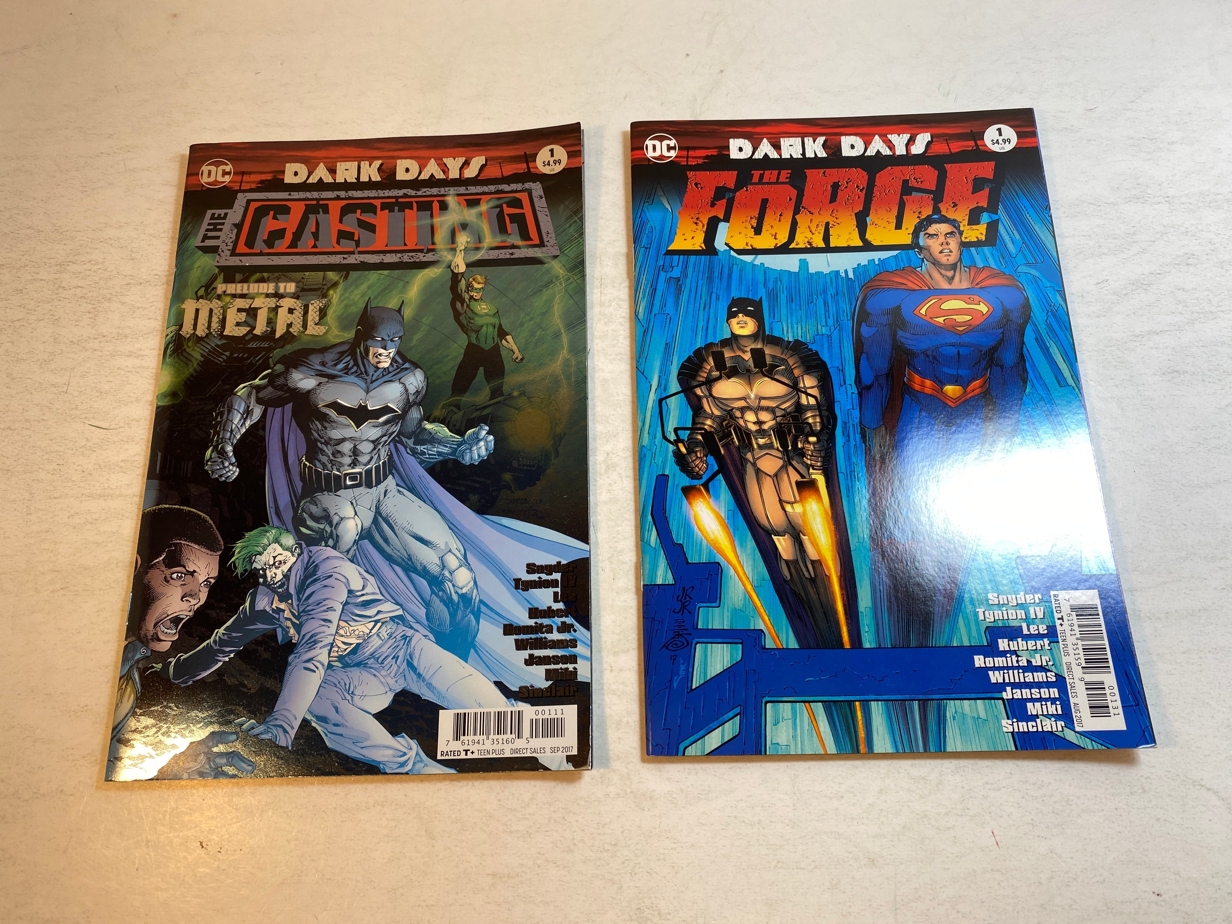 Lot of 2 Dark Days Metal Prelude DC Comics 2017
