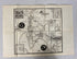 Vintage Trails in Pokagon State Park Map State of Indiana c1930s