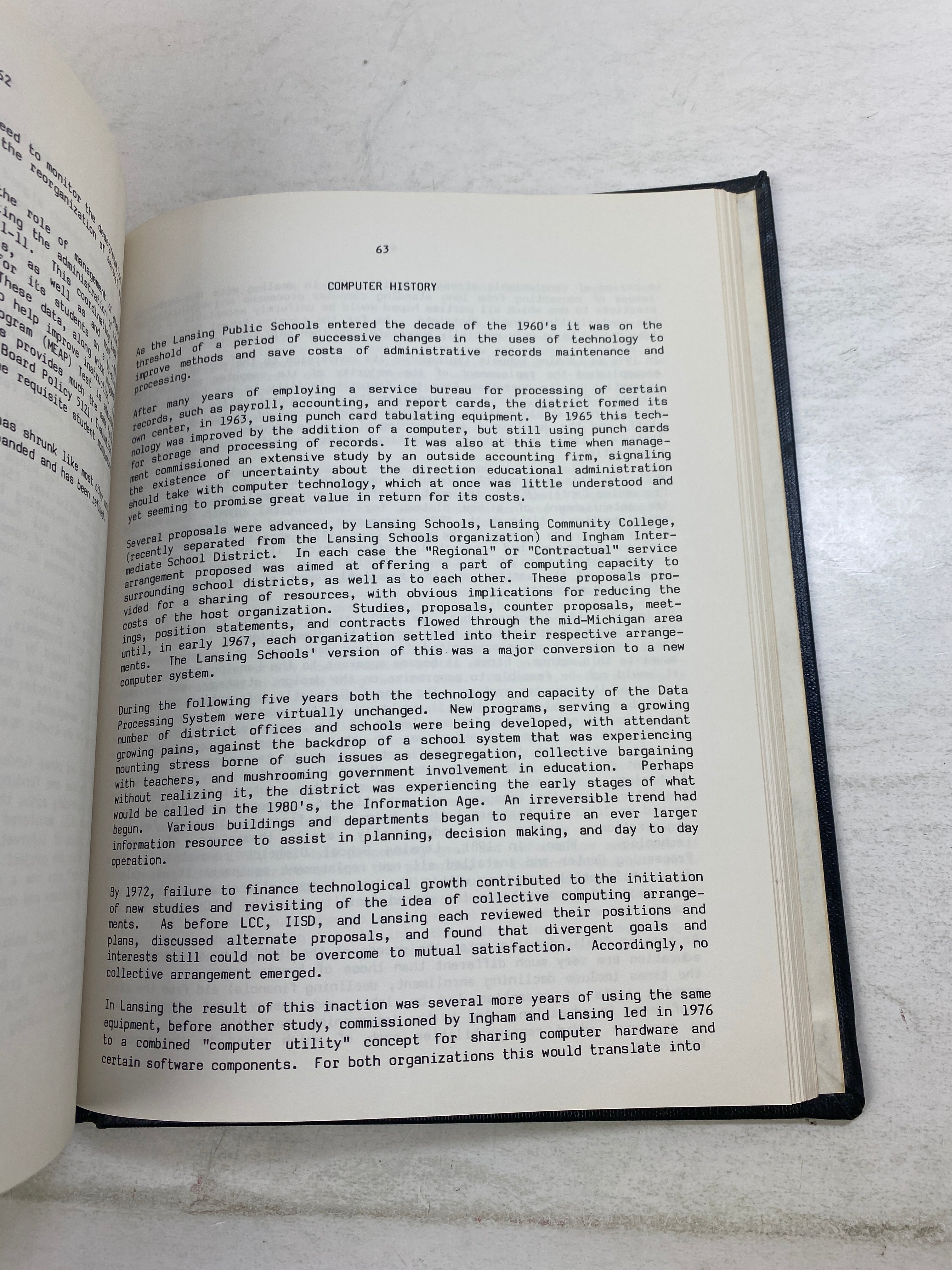 History and Growth of Lansing Public Schools 1967-1982 HC