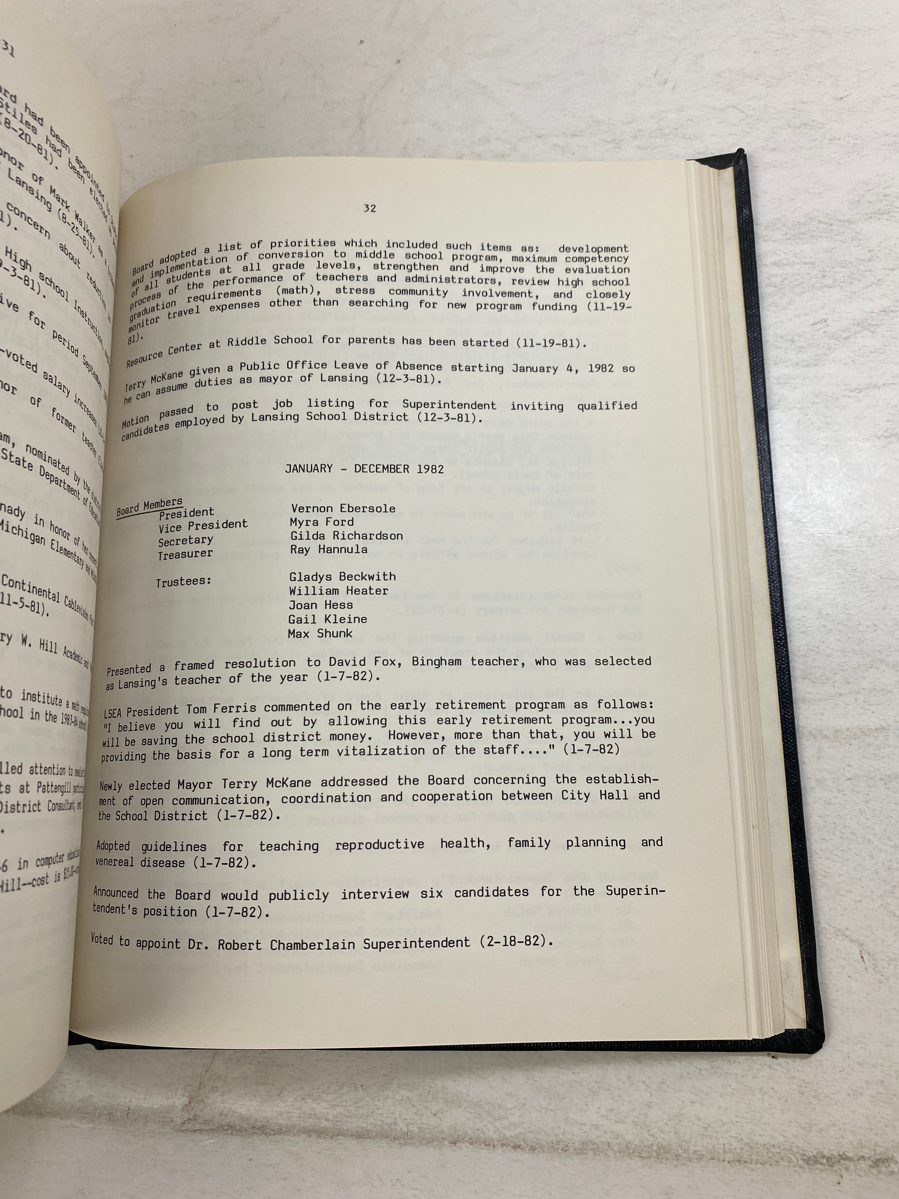 History and Growth of Lansing Public Schools 1967-1982 HC