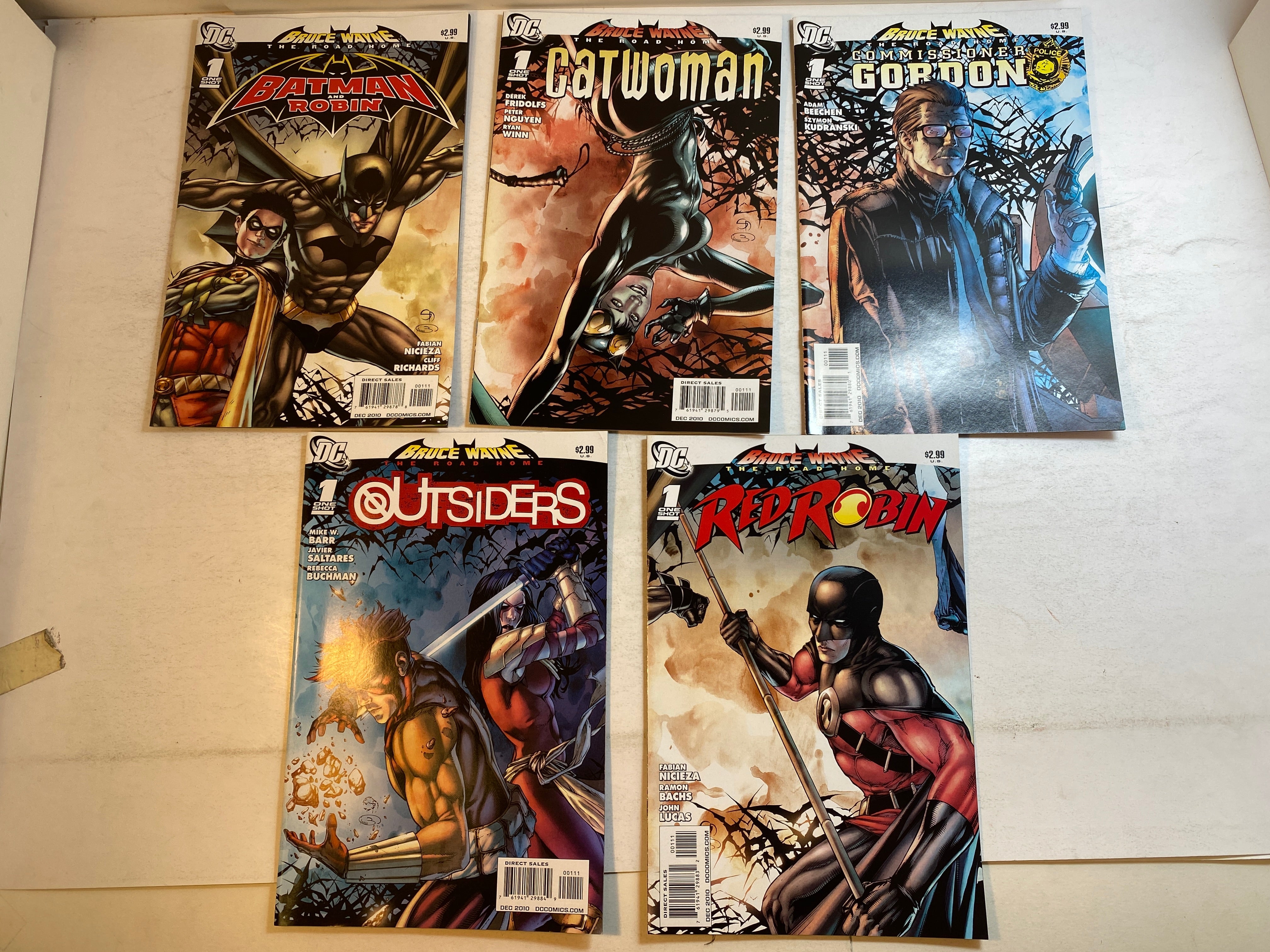 Lot of 5 Bruce Wayne Road Home One Shots Batman DC 2010