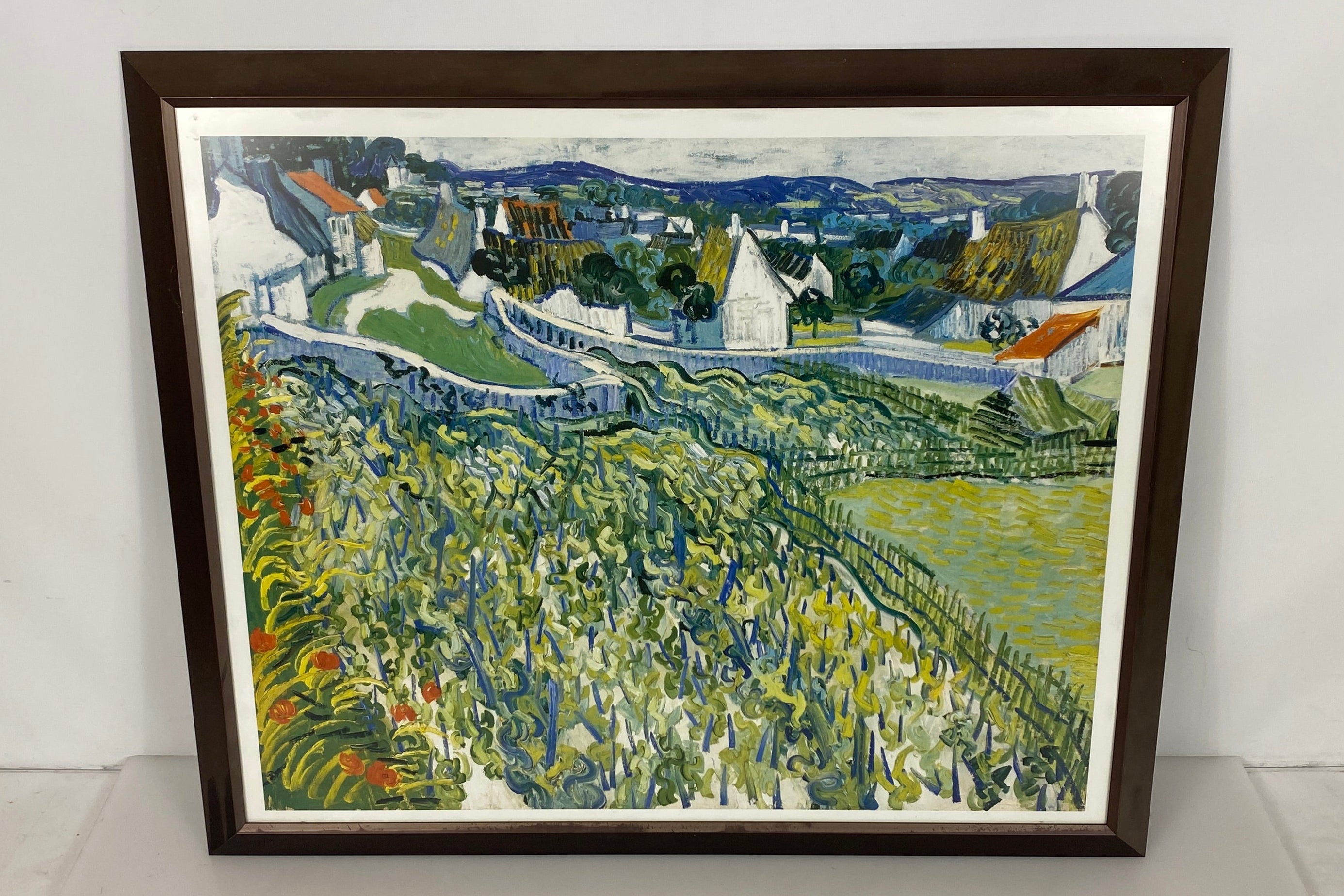 "Vineyard Landscape" Painting in Bronze Nielsen Frame