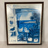 "Birds on Balcony" Painting in Bronze Nielsen Frame