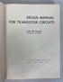 Design Manual for Transistor Circuits by John Carroll 1961 Vintage HC DJ