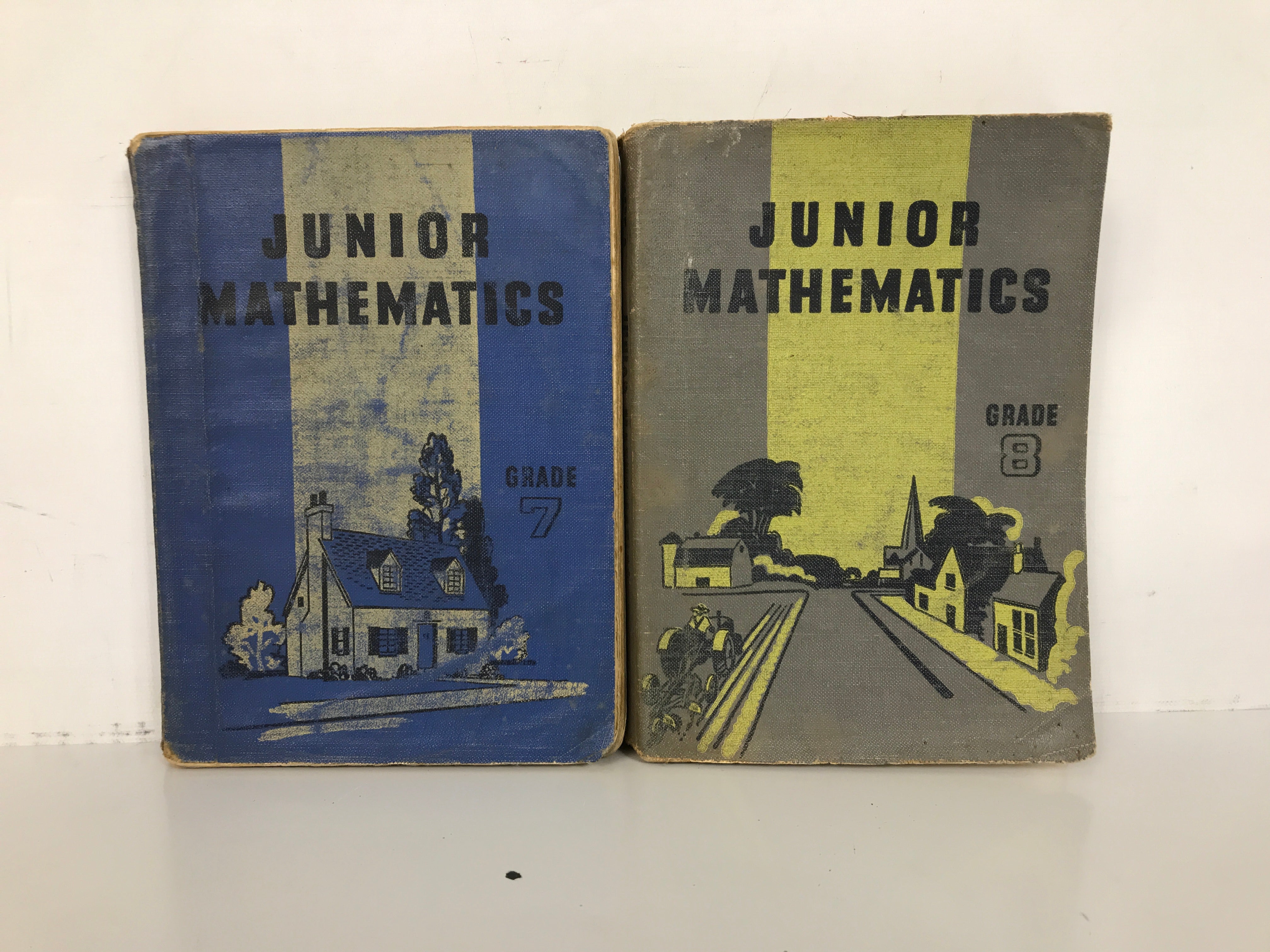 2 Vintage Math Texts: Junior Mathematics Grade 7 & 8 1940-1941 SC