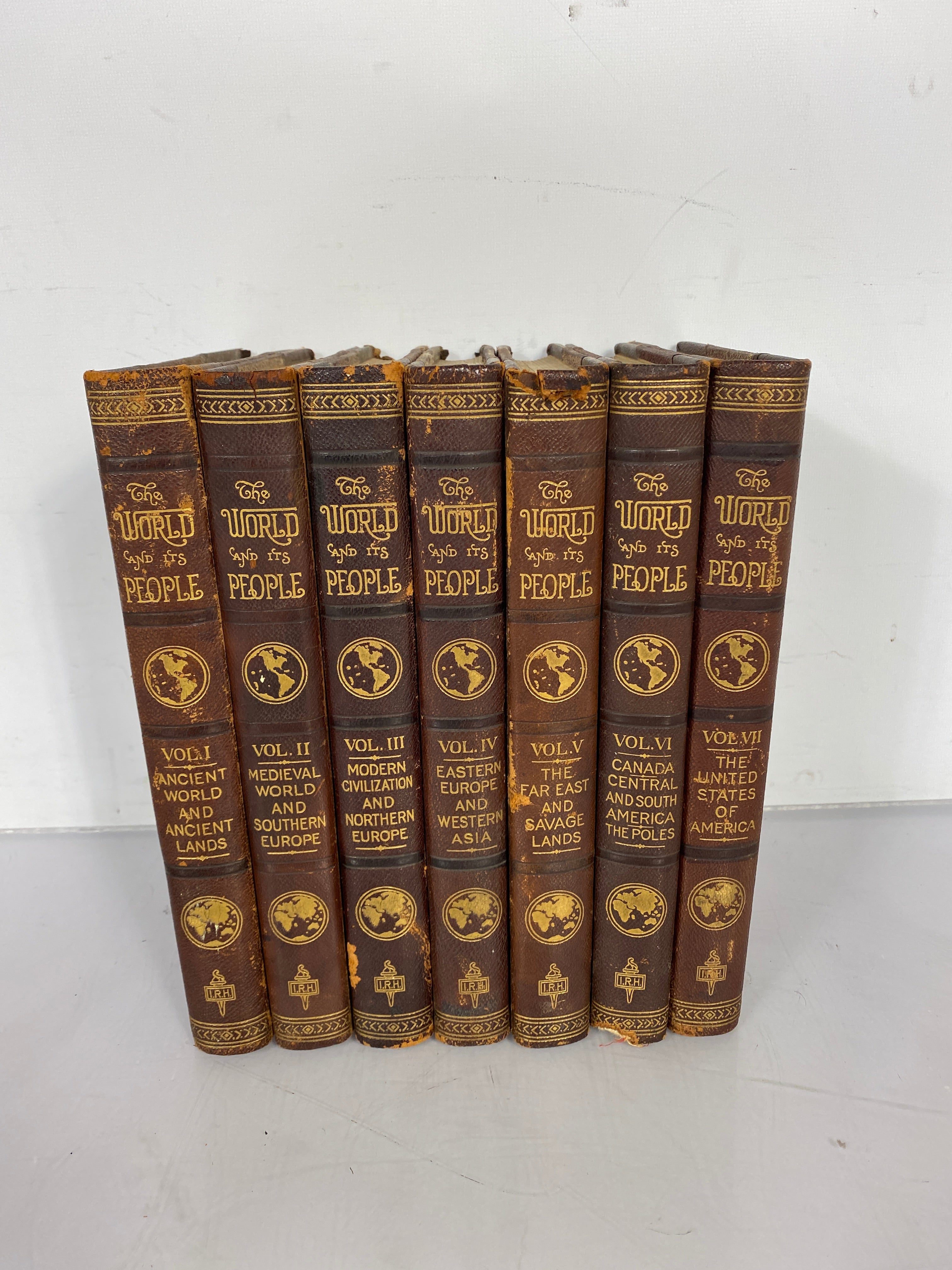 Set of 7: The World and its People by Horne Vol. 1-7 1925 HC