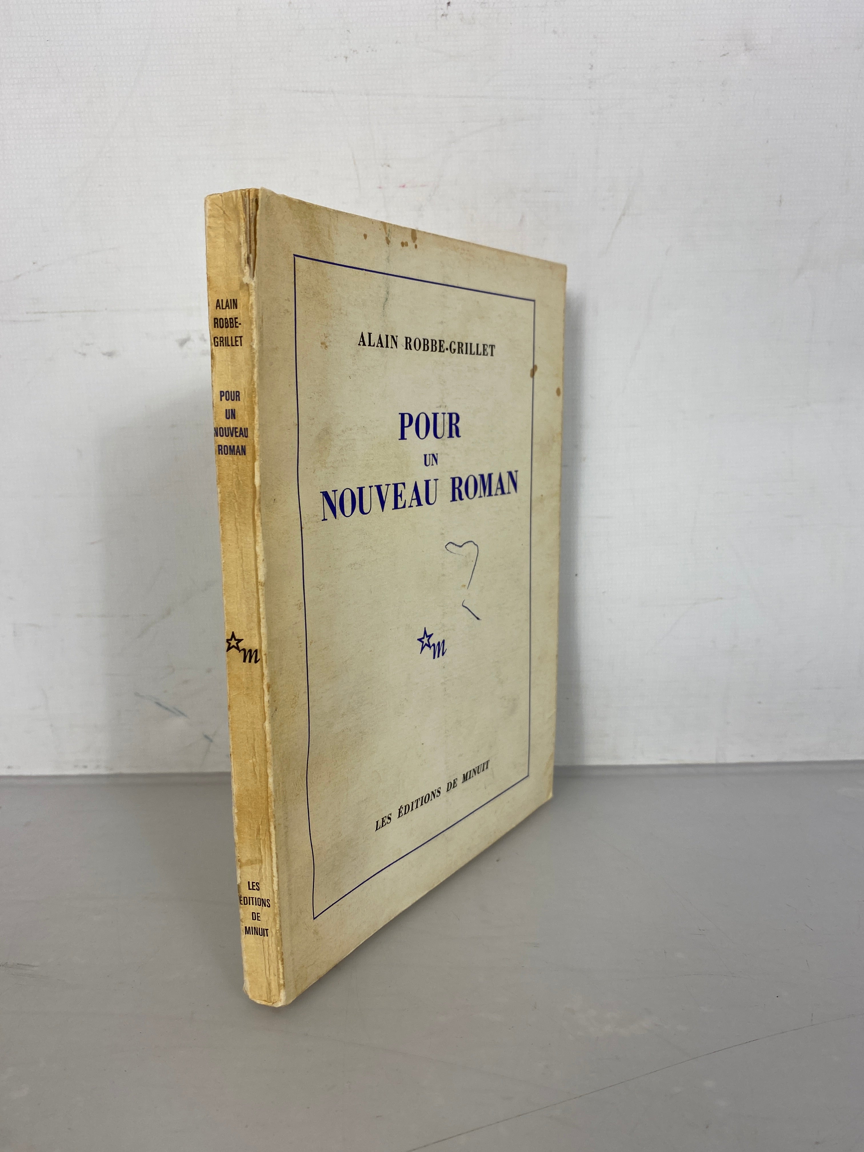 Alain Robbe-Grillet Pour un Nouveau Roman (For a New Novel) 1963 Midnight Editions 1st SC Edition in French
