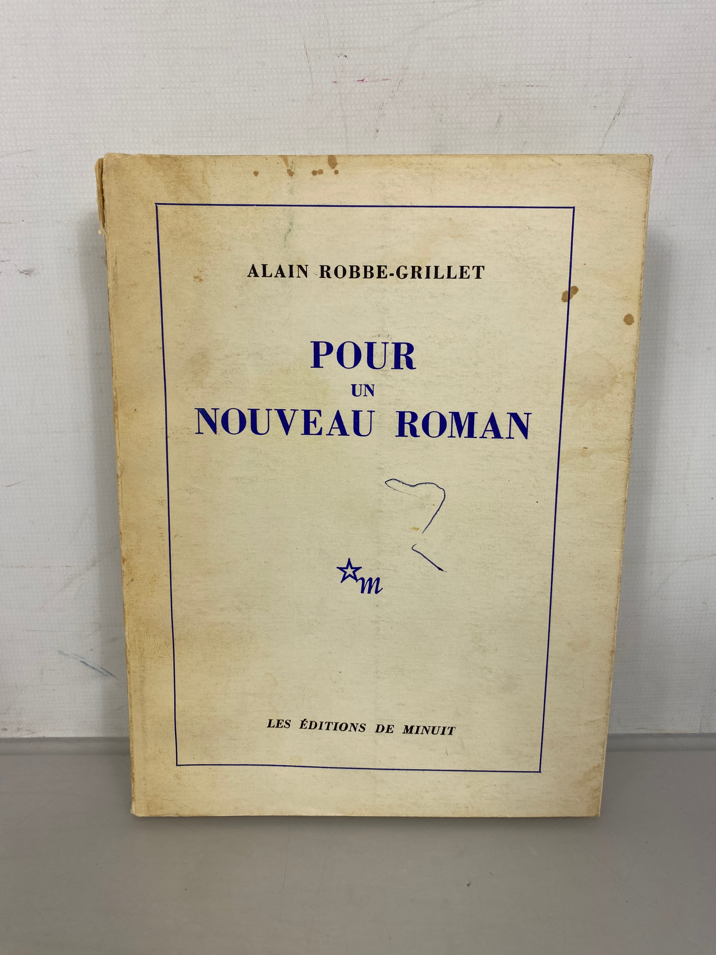 Alain Robbe-Grillet Pour un Nouveau Roman (For a New Novel) 1963 Midnight Editions 1st SC Edition in French