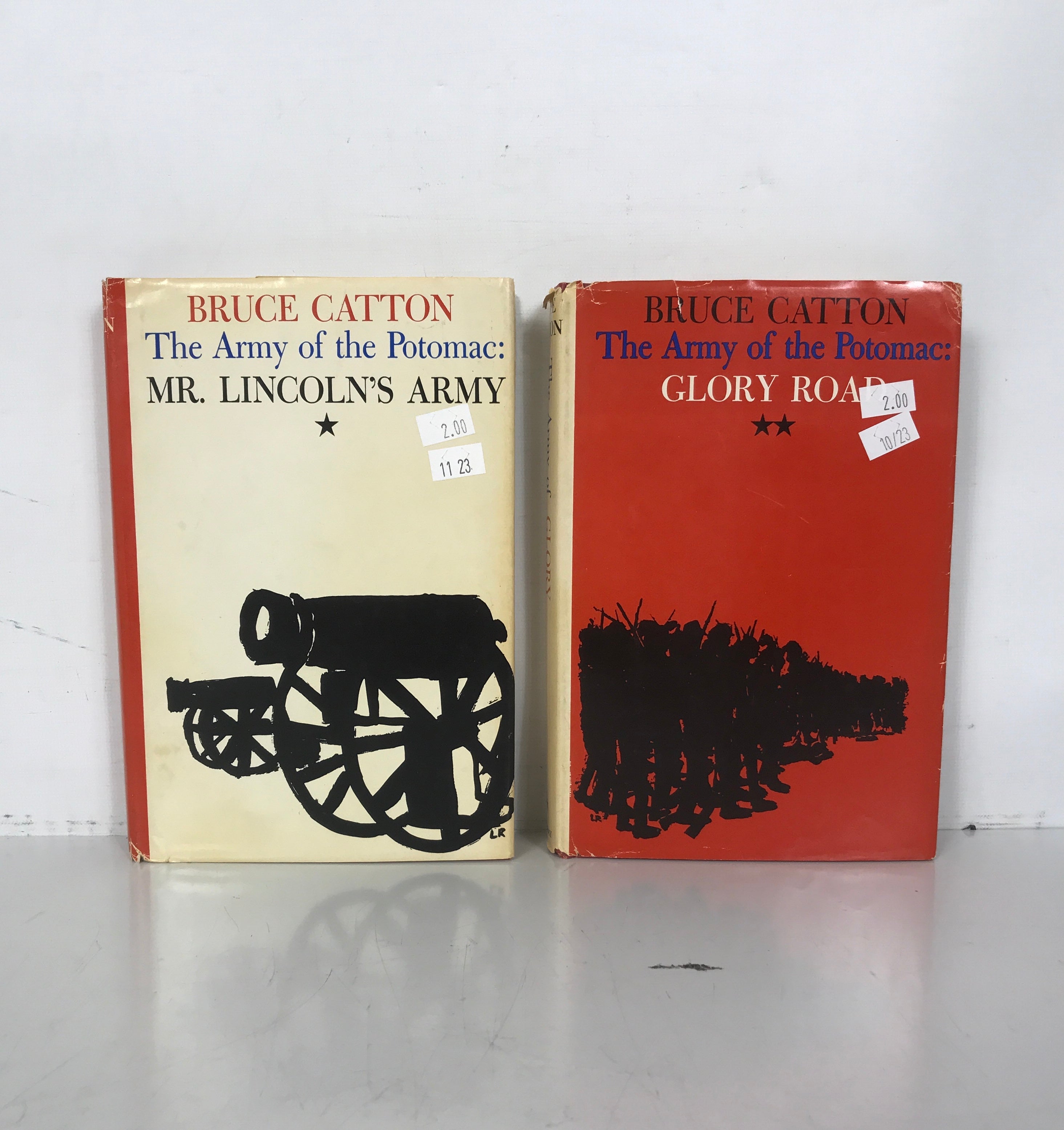 2 Vol:Bruce Catton The Army of the Potomac: Mr Lincoln's Army/Glory Rd HC DJ BCE