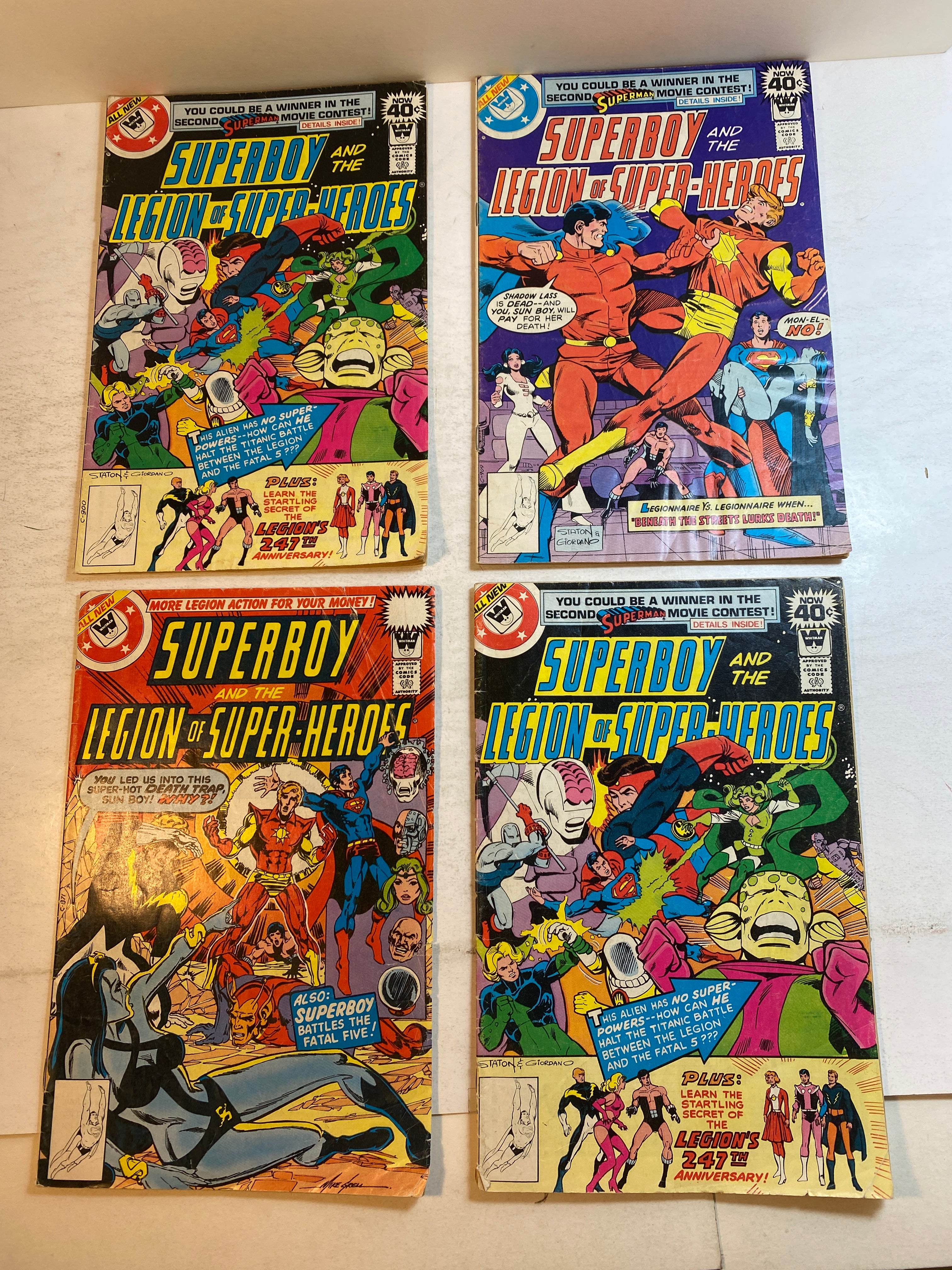 Lot of 4 Superboy Legion of Super-Heroes Whitman Comics 1978-1979