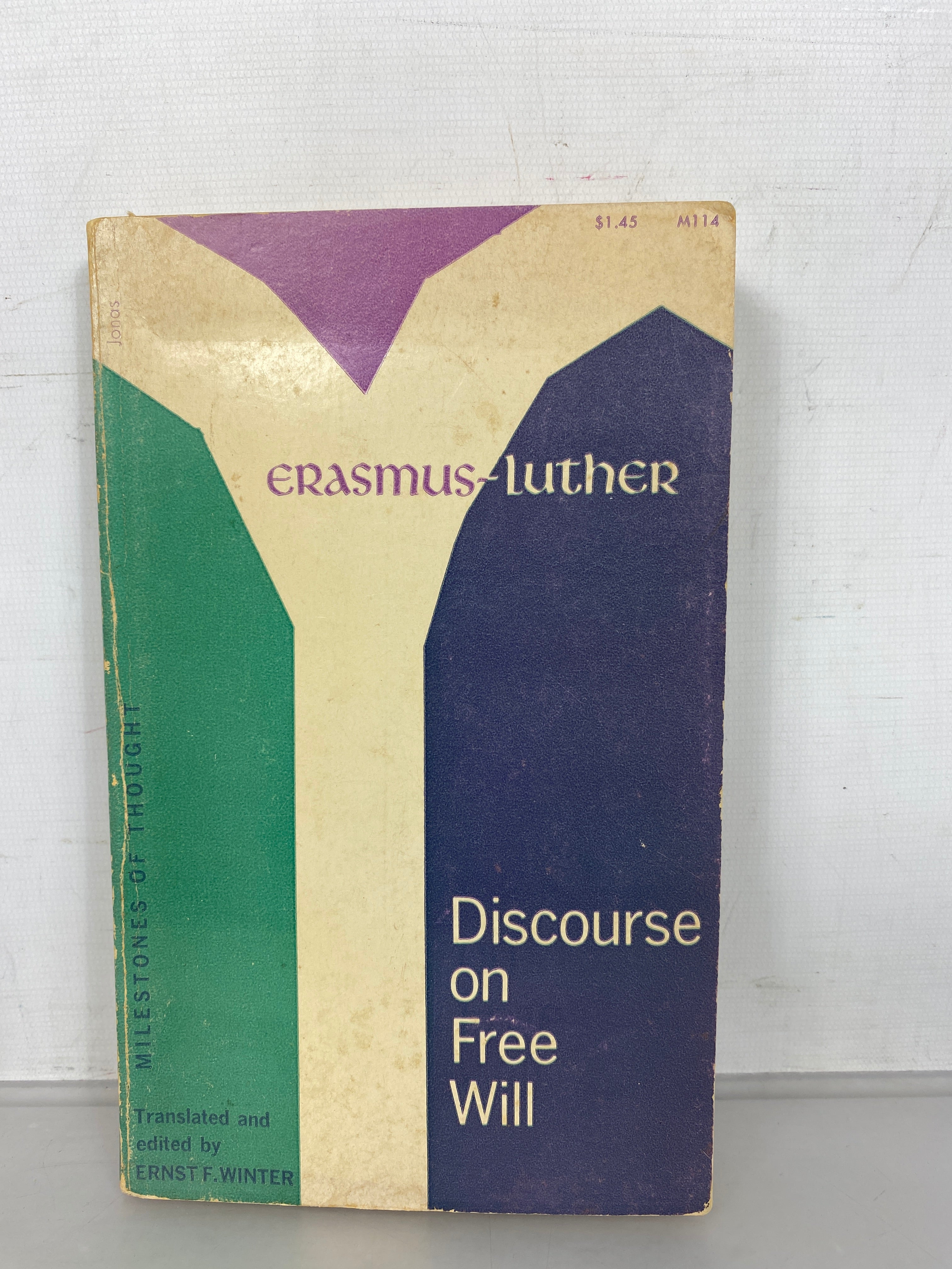 Discourse on Free Will Erasmus-Luther Translated by Ernst Winter 1961 SC