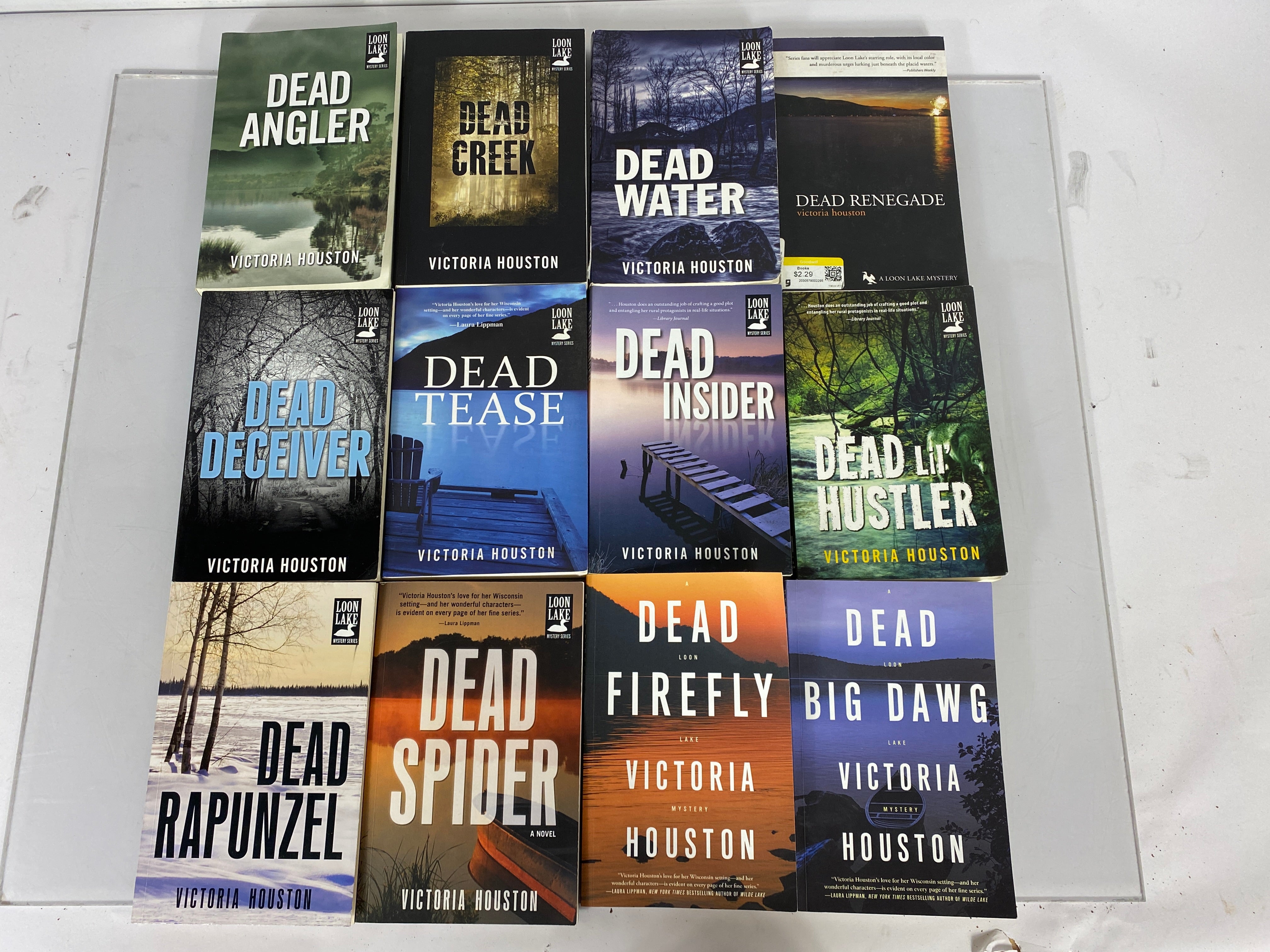 Lot of 12 Loon Lake Mystery by Victoria Houston 2000-2019 PB