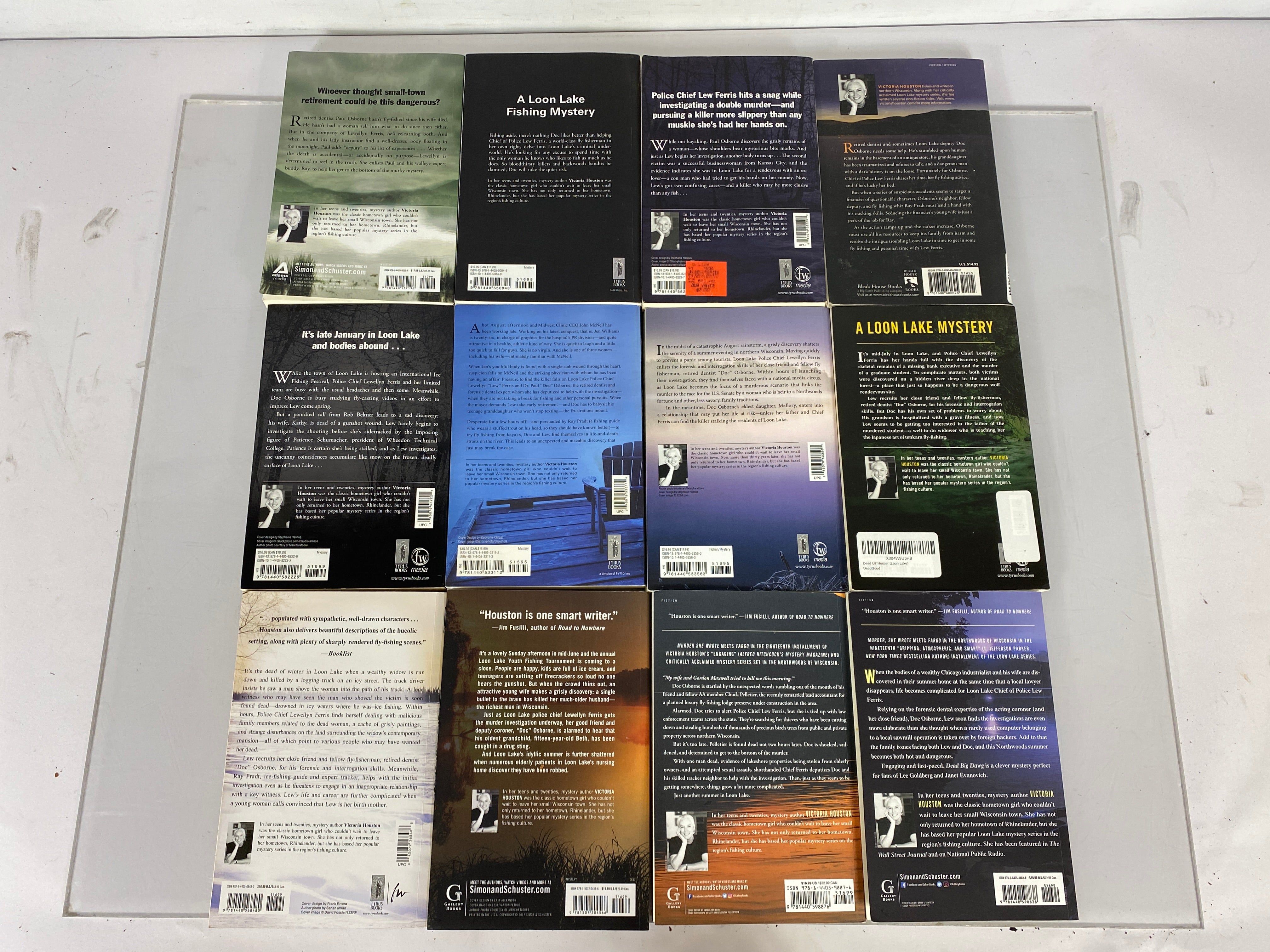 Lot of 12 Loon Lake Mystery by Victoria Houston 2000-2019 PB