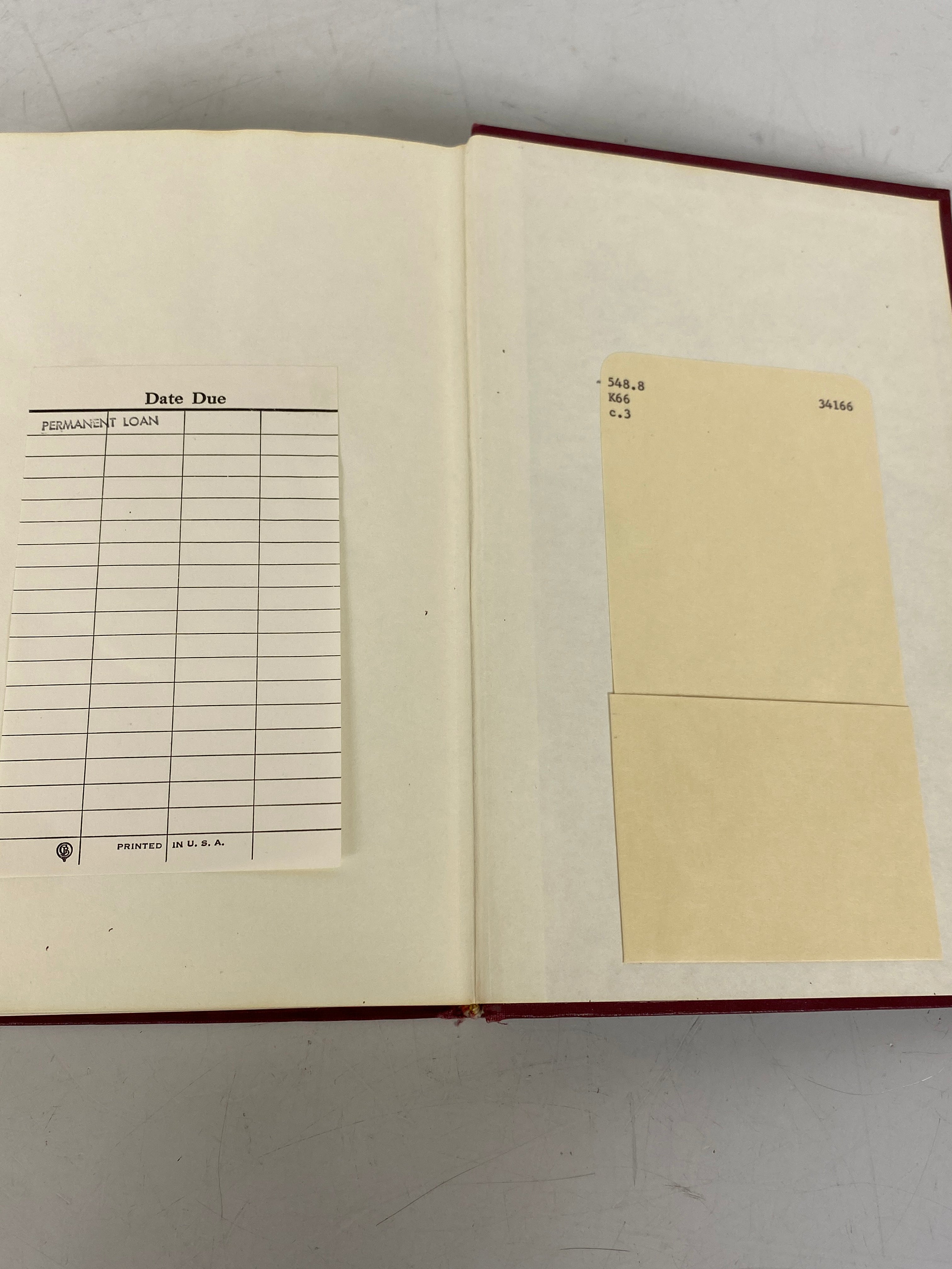 X-Ray Diffraction Procedures Polycrystalline/Amorphous Materials 1959 Ex-Library