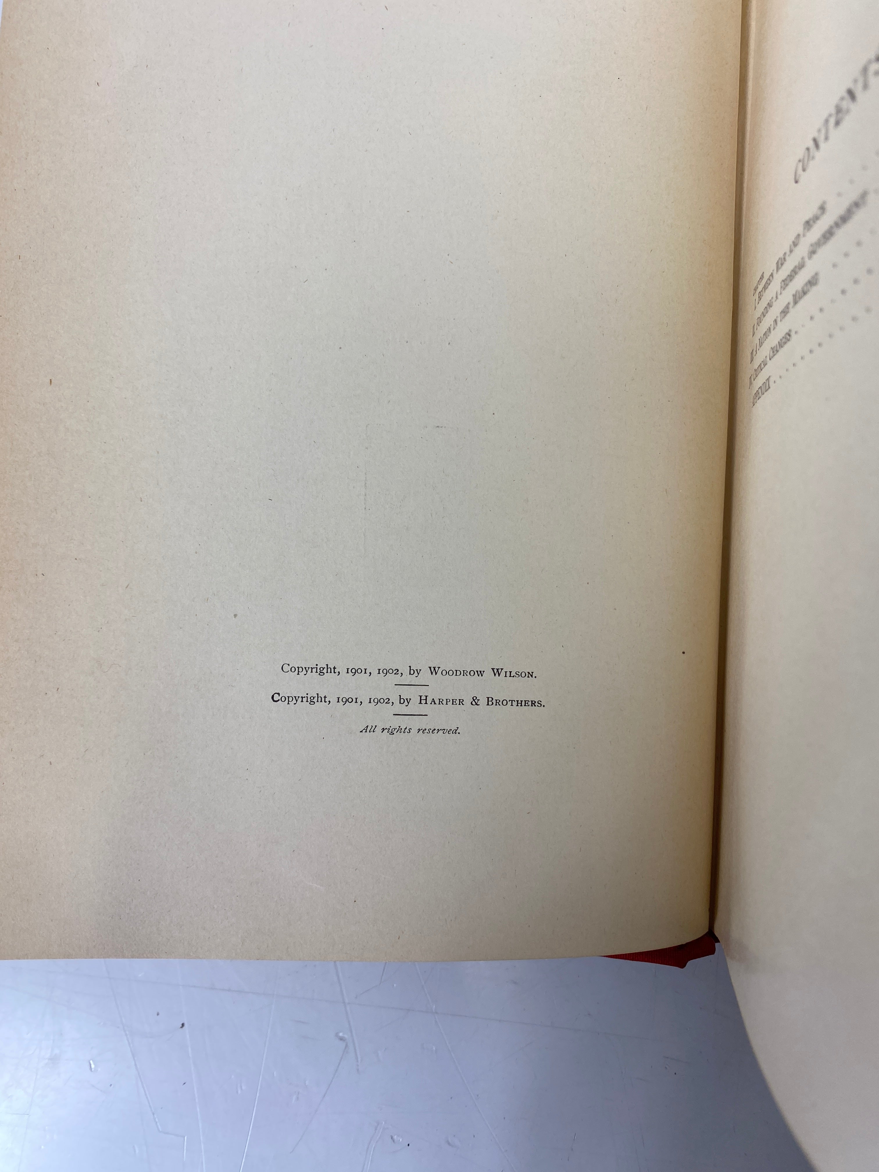 2 Vols: A History of the American People Woodrow Wilson 3 & 5 1902 Ex-Library HC