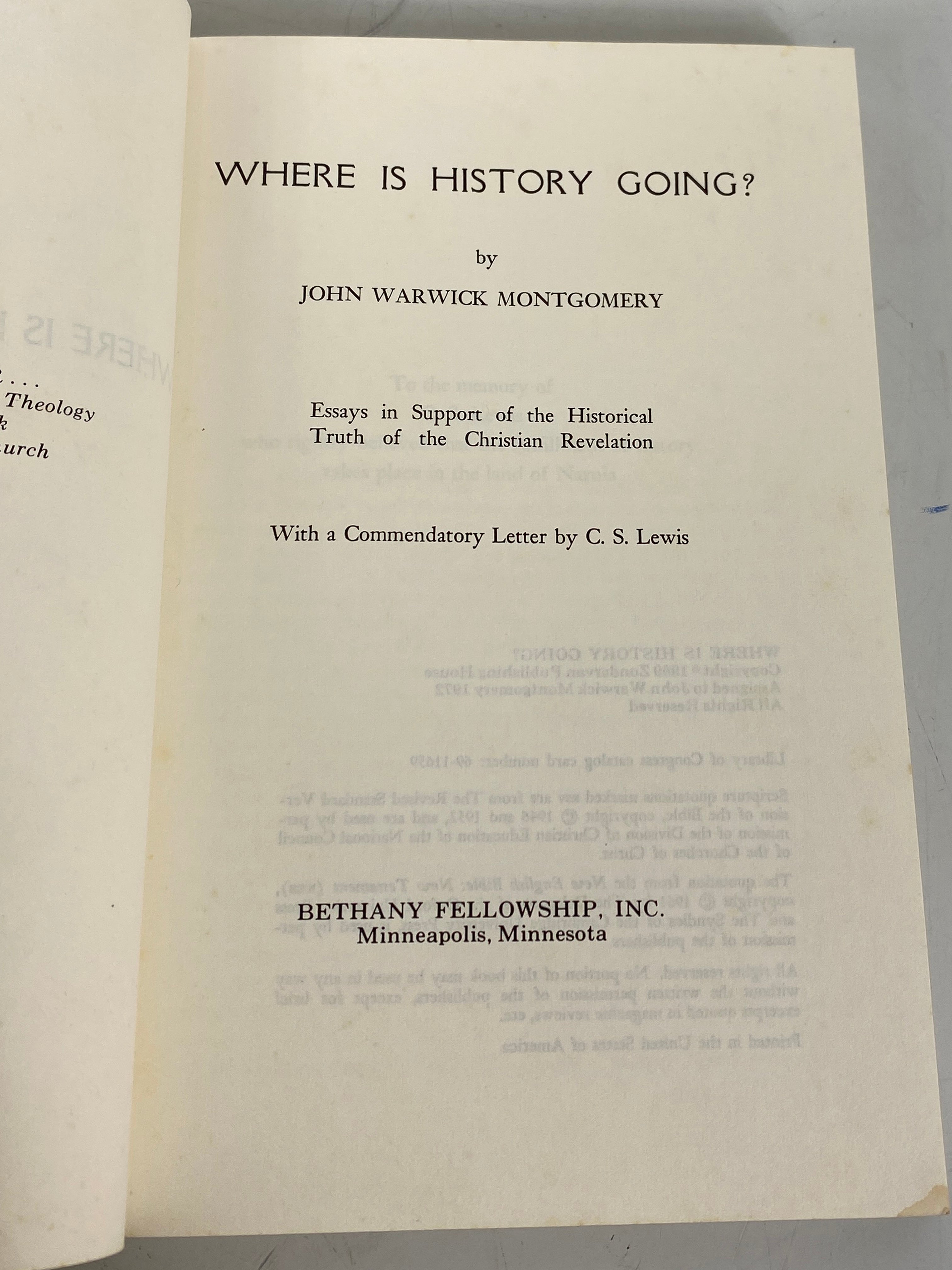 Where is History Going? John Warwick Montgomery 1972 Vintage SC