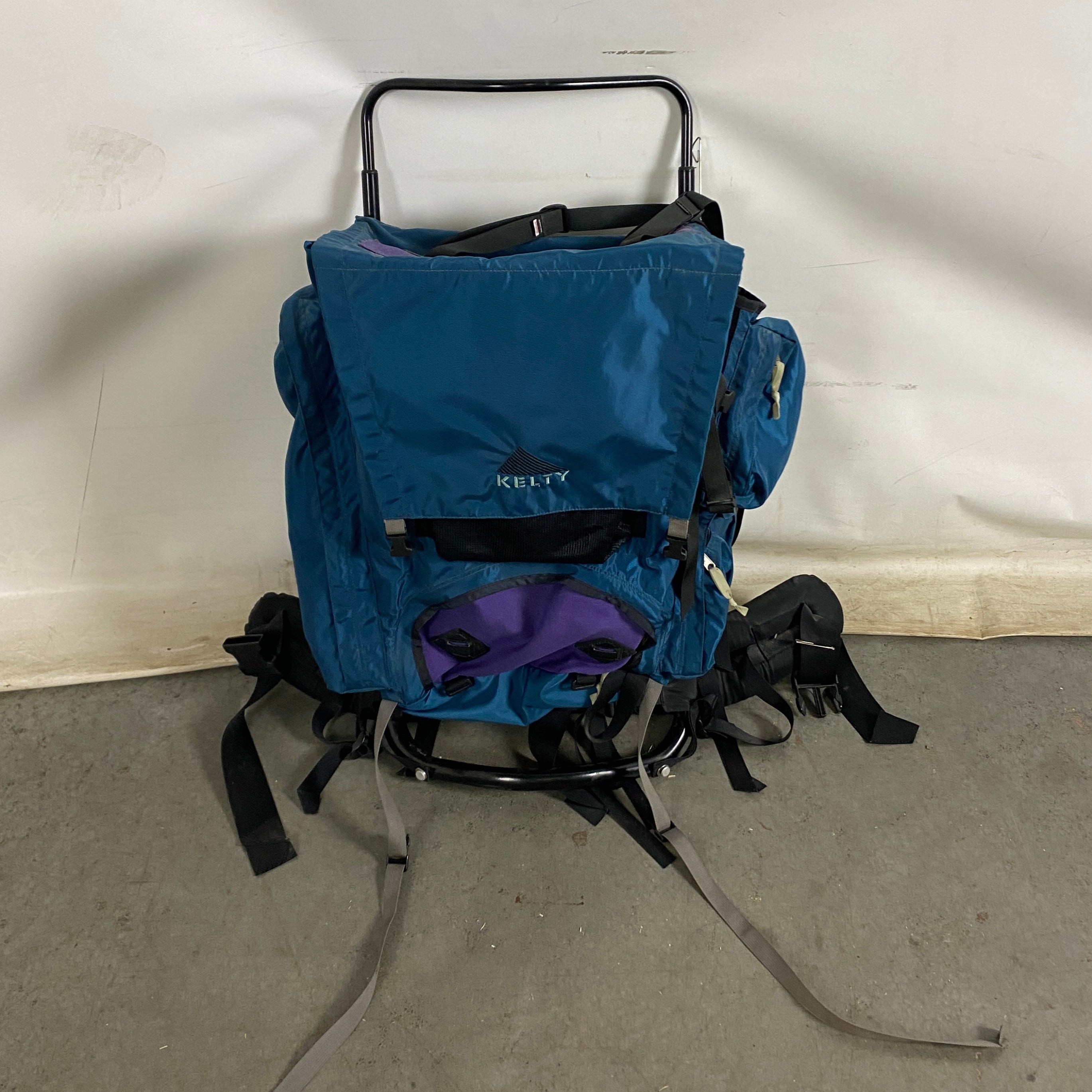Kelty Retro Purple and Blue Nylon Hiking Backpack