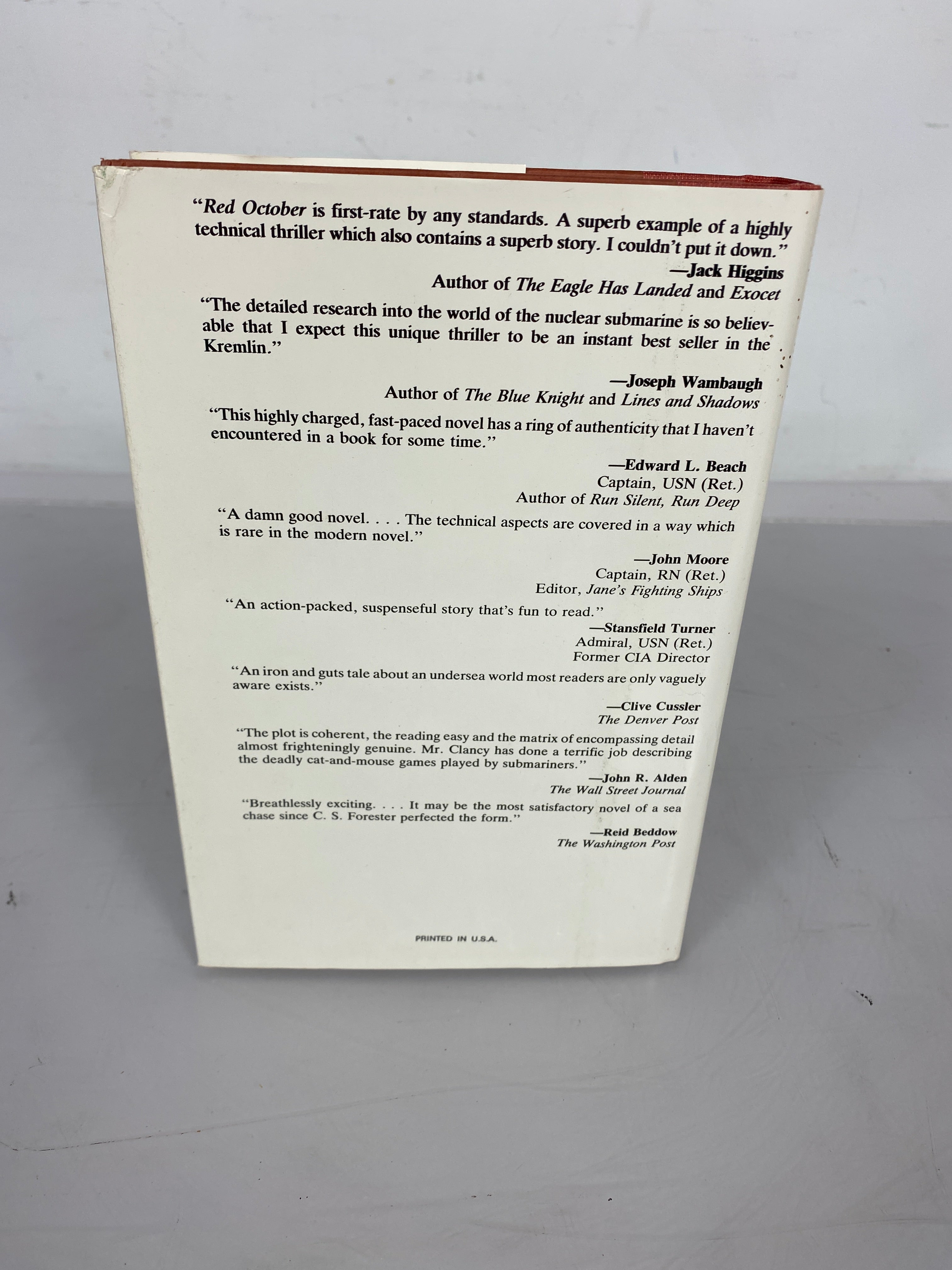 The Hunt for Red October: A Novel by Clancy 1984 HCDJ