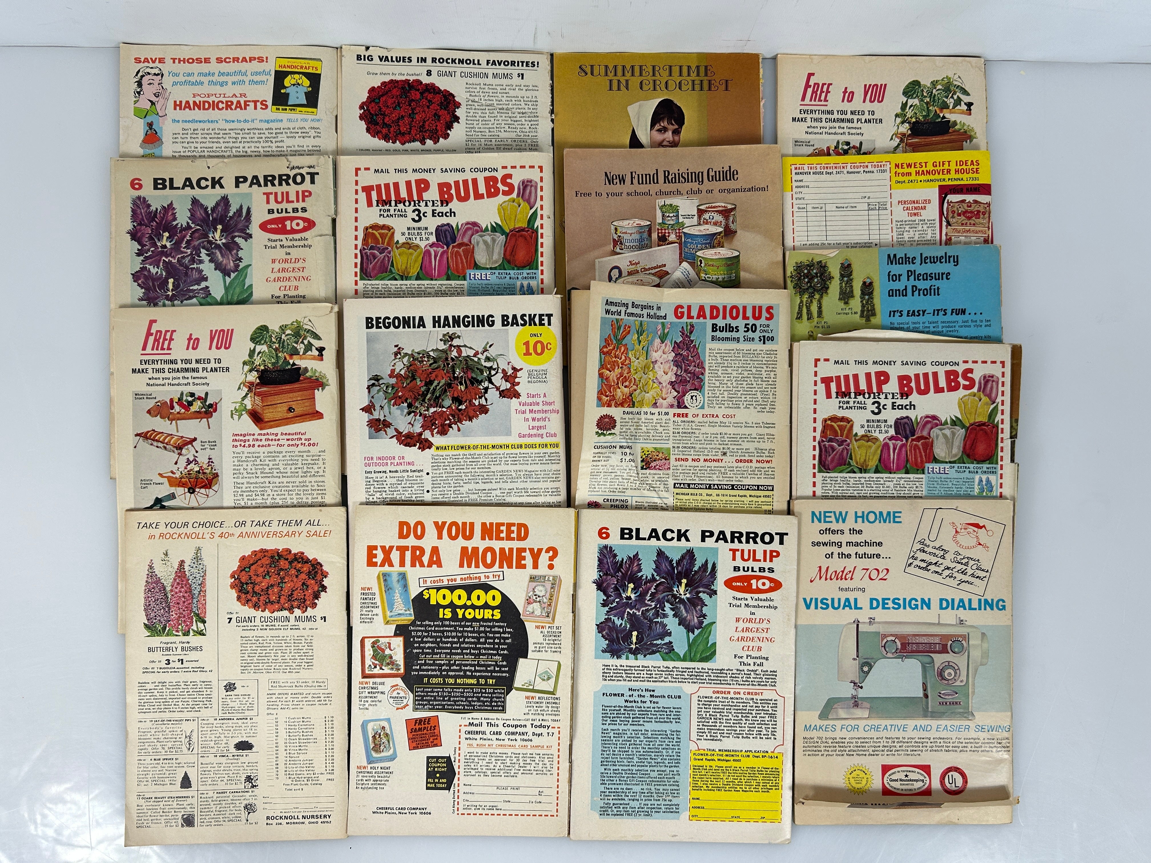 Lot of 17 The Workbasket Magazine Volume 32-34 (1967-1968)
